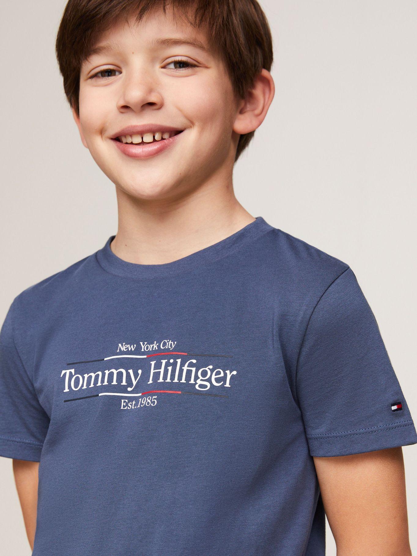 Polera C-Neck Con Logo Icon Azul Tommy Hilfiger-3