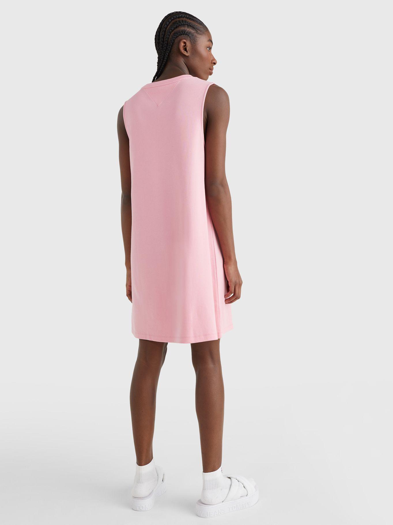 Vestido Sin Mangas Logo De Parche Rosado Tommy Hilfiger-1