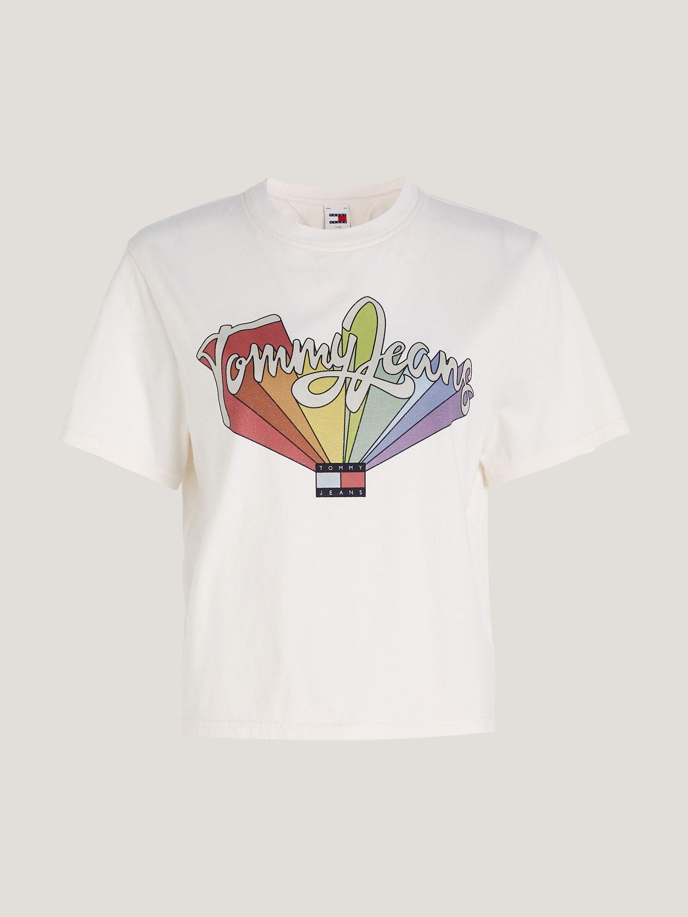 POLERA RELADEX LOGO ARCOIRIS BLANCO TOMMY JEANS-4