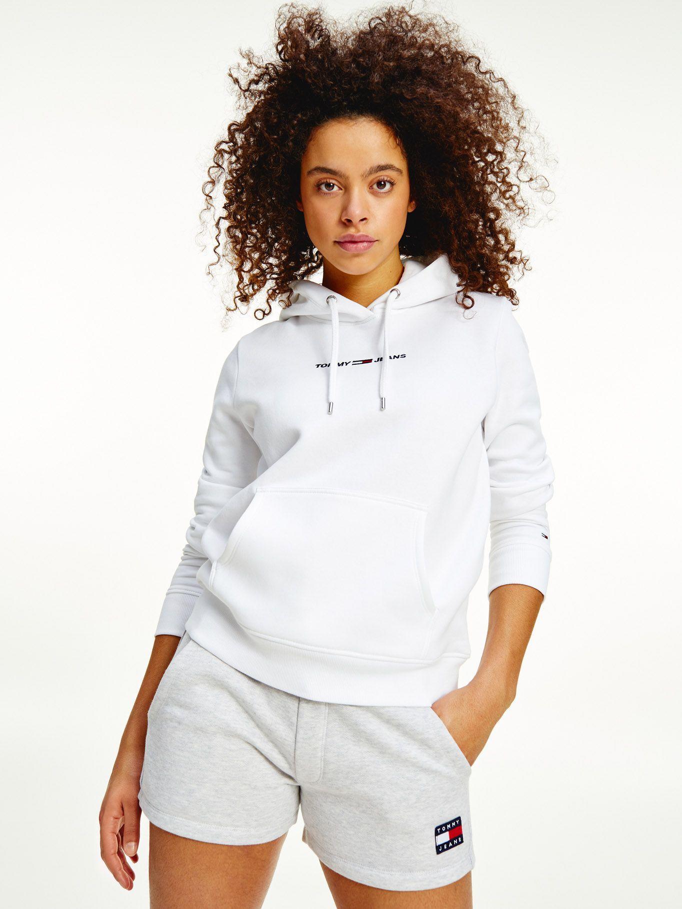Polerón Hoodie Linear Blanco Tommy Jeans M2-0