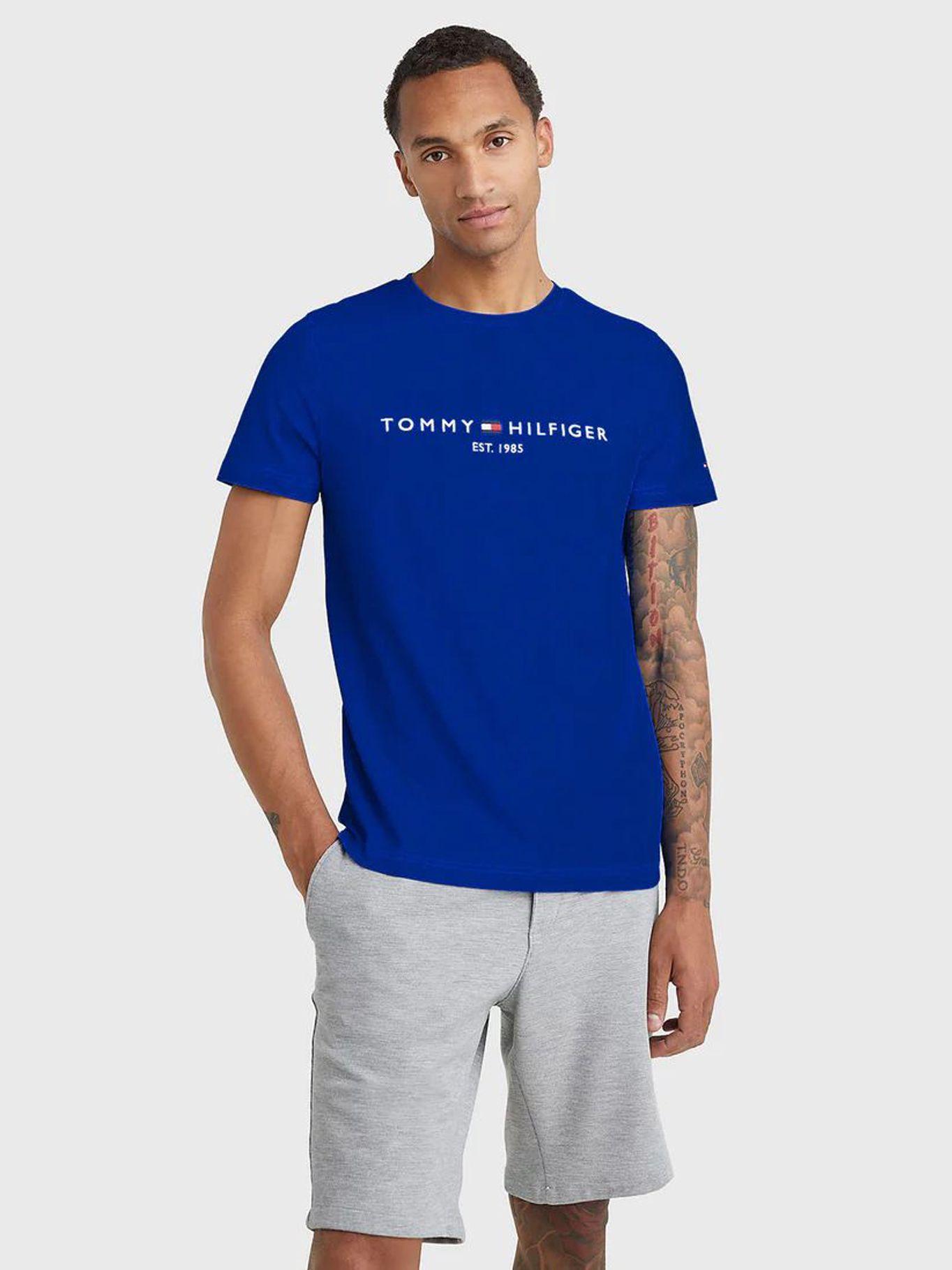 Polera  Logo Slim Fit Azul C66 Tommy Hilfiger-0
