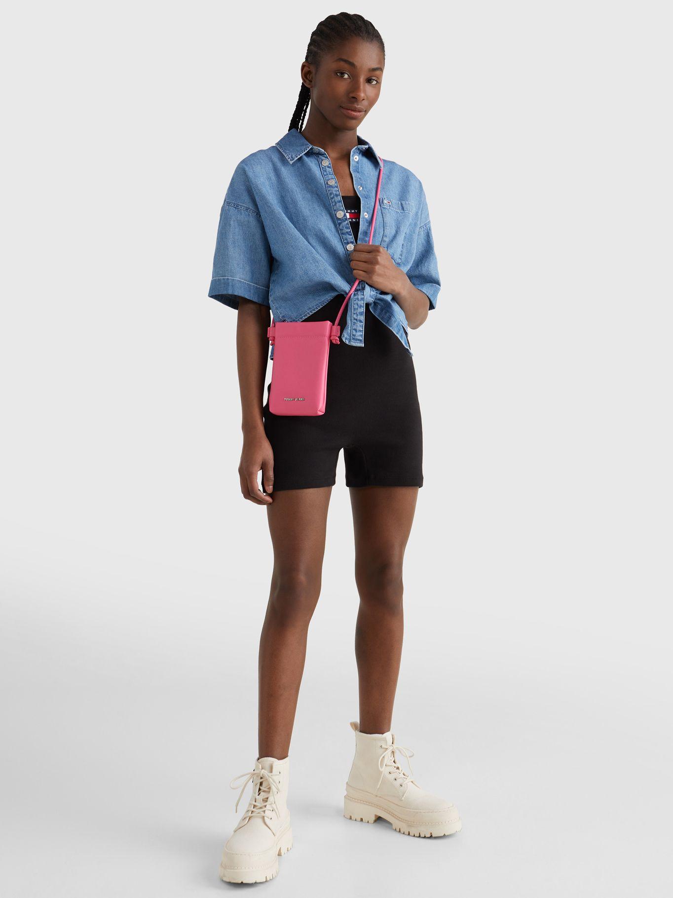 Bolso Para Celular Solid Color Rosado Tommy Hilfiger-4