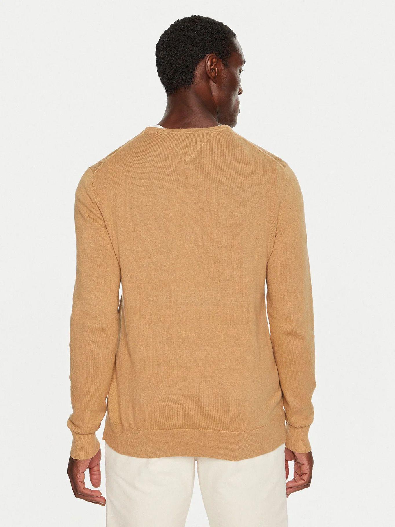 Sweater Básico Signature C-Neck Beige Tommy Hilfiger-1
