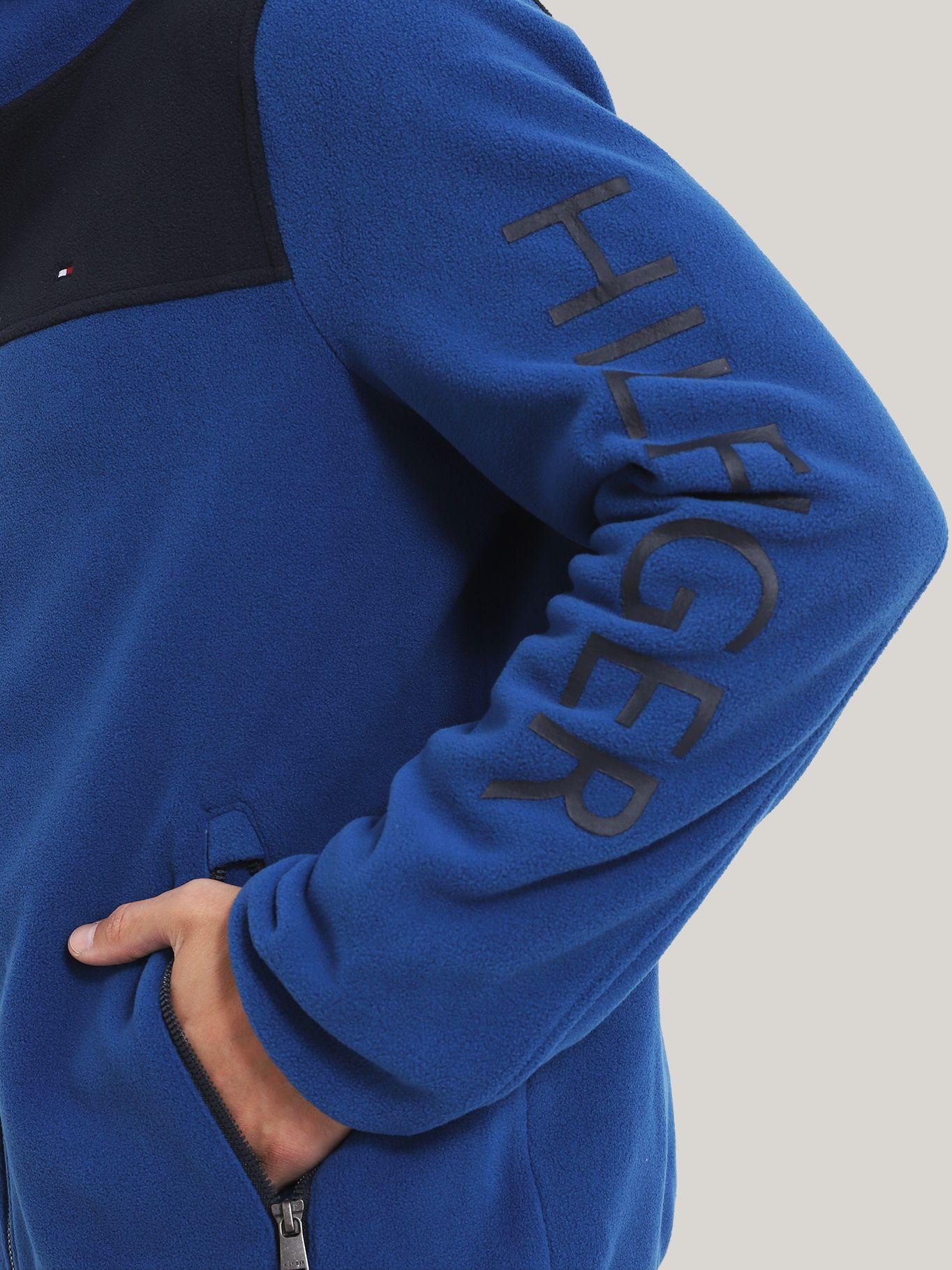 POLERÓN HOODIE DE POLAR CIERRE AZUL TOMMY HILFIGER-4