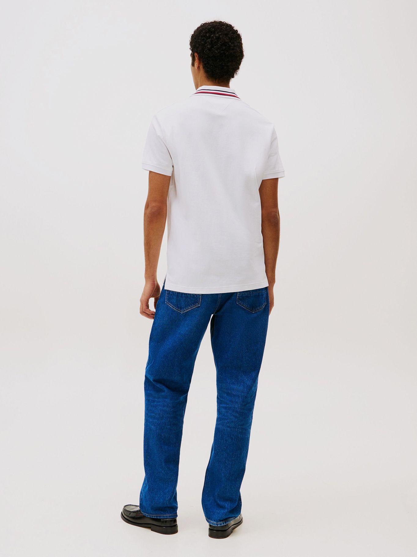 Polo Signature Collar Regular Fit Blanco Tommy Hilfiger-2