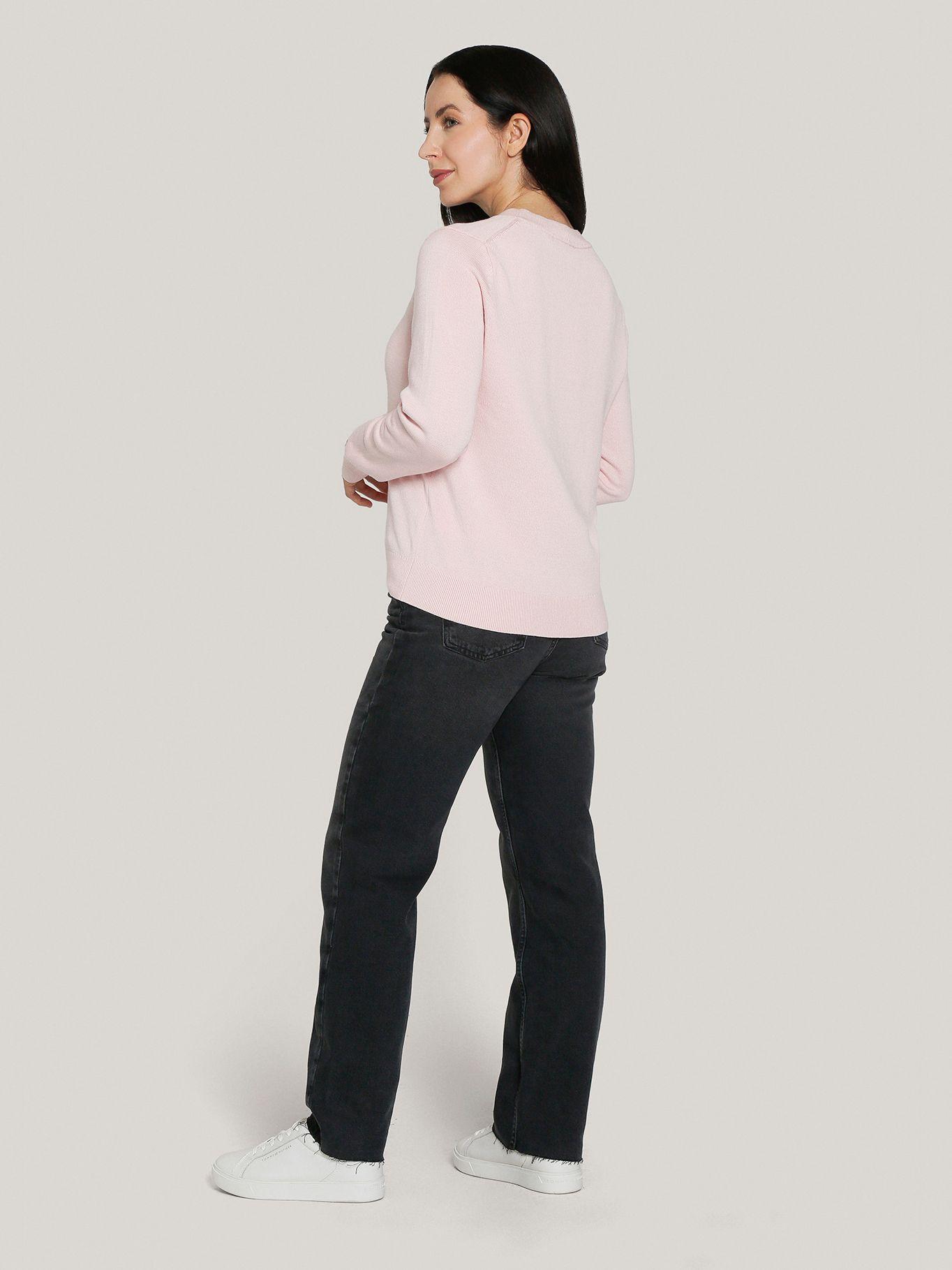 Sweater Script Graphic Logo Rosado Tommy Hilfiger-2