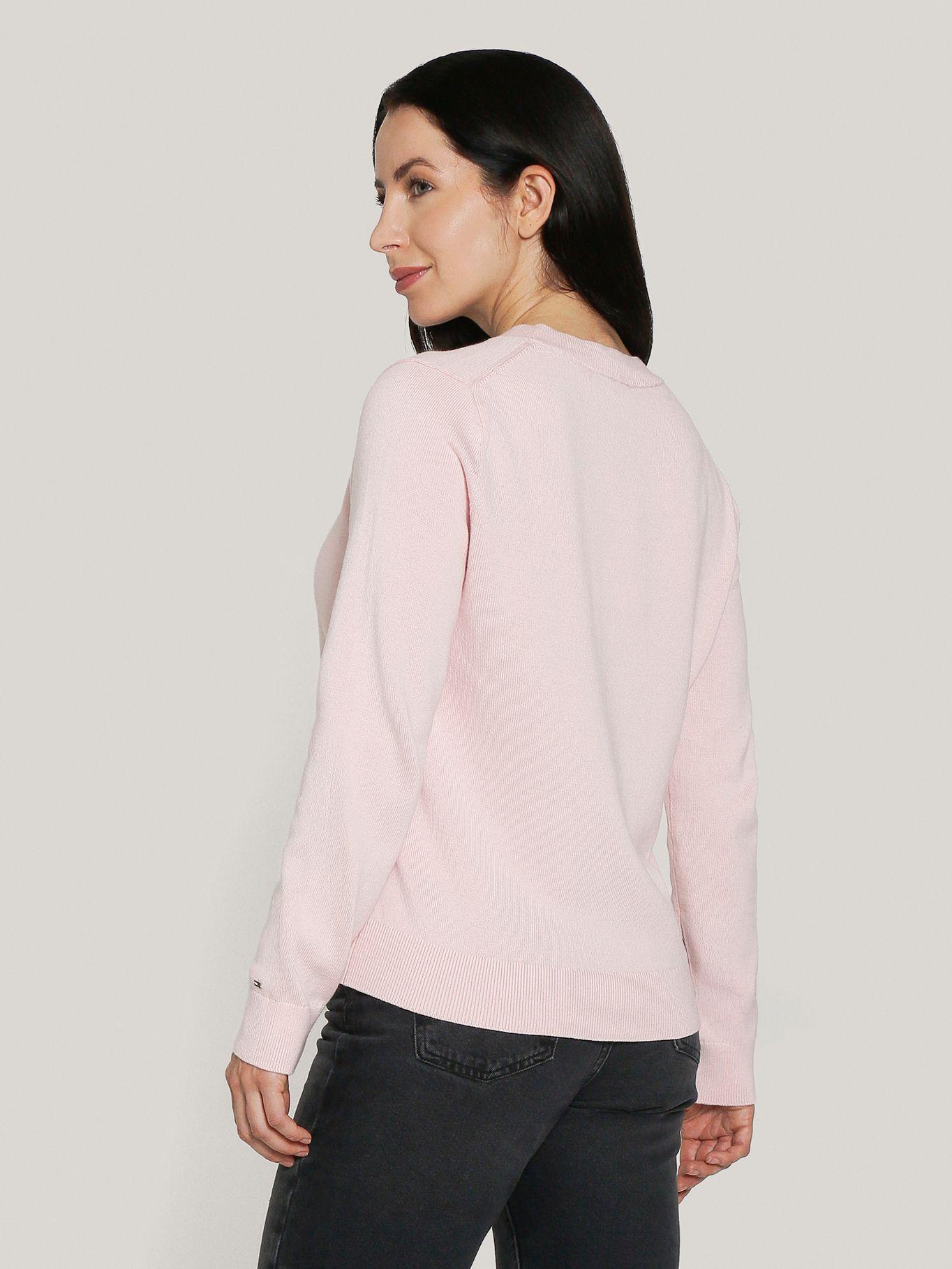 Sweater Script Graphic Logo Rosado Tommy Hilfiger-3
