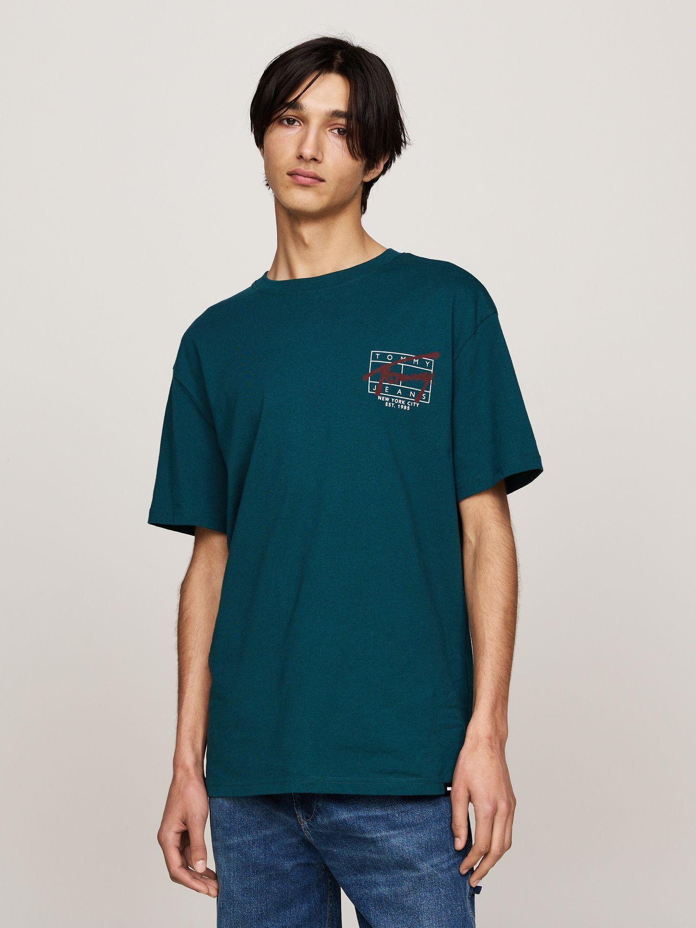 Polera Logo Estilo Grafiti Regular Verde Tommy Hilfiger-0