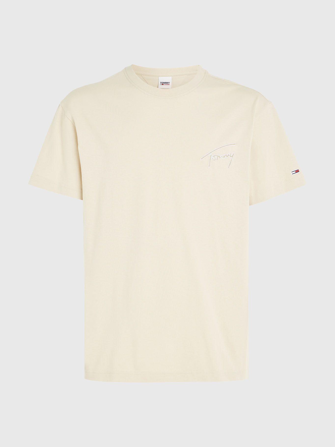 Polera Clásica Signature Beige Tommy Jeans-4