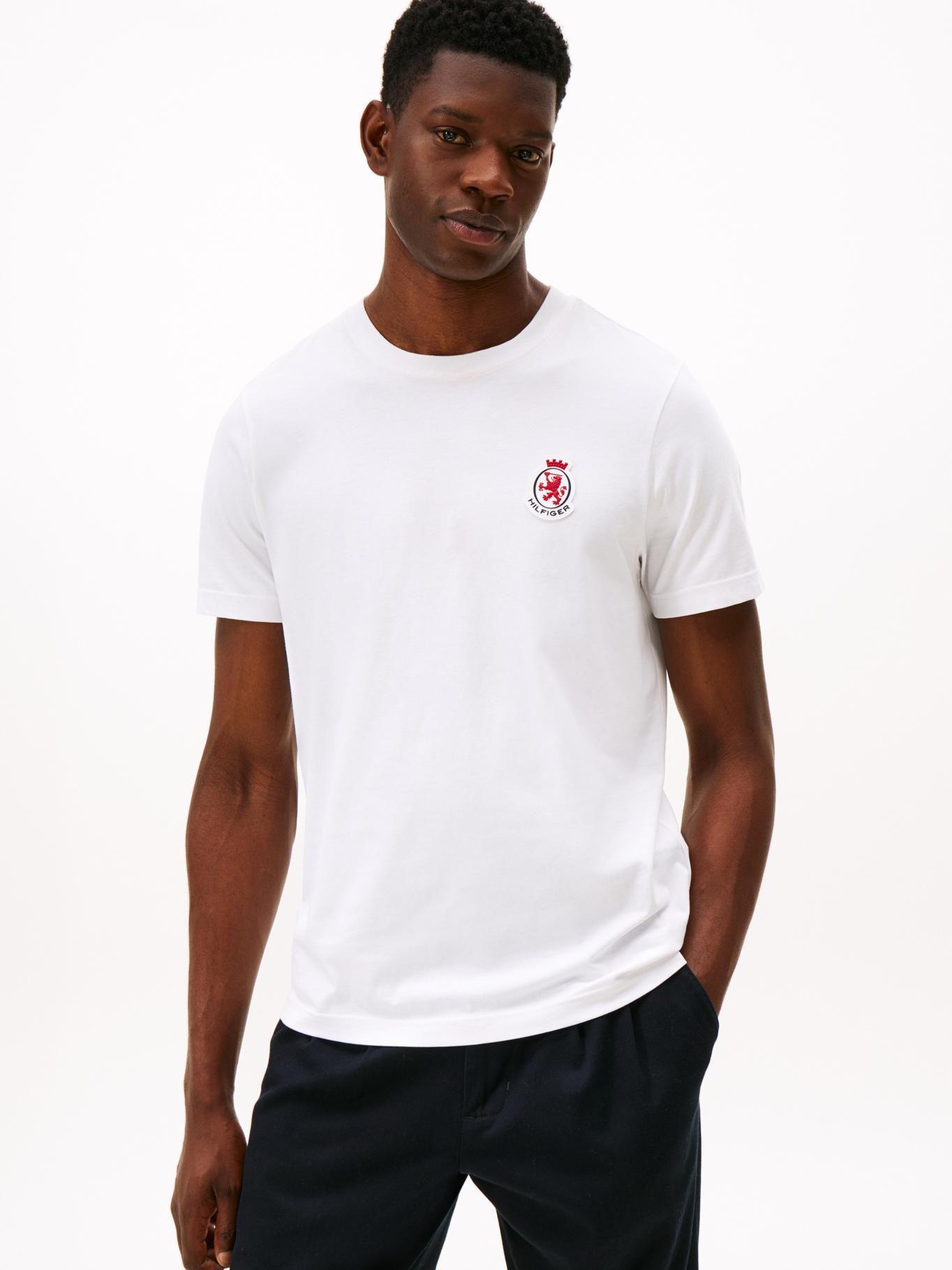 Polera Logo Crest Regular Fit Blanco Tommy Hilfiger-0