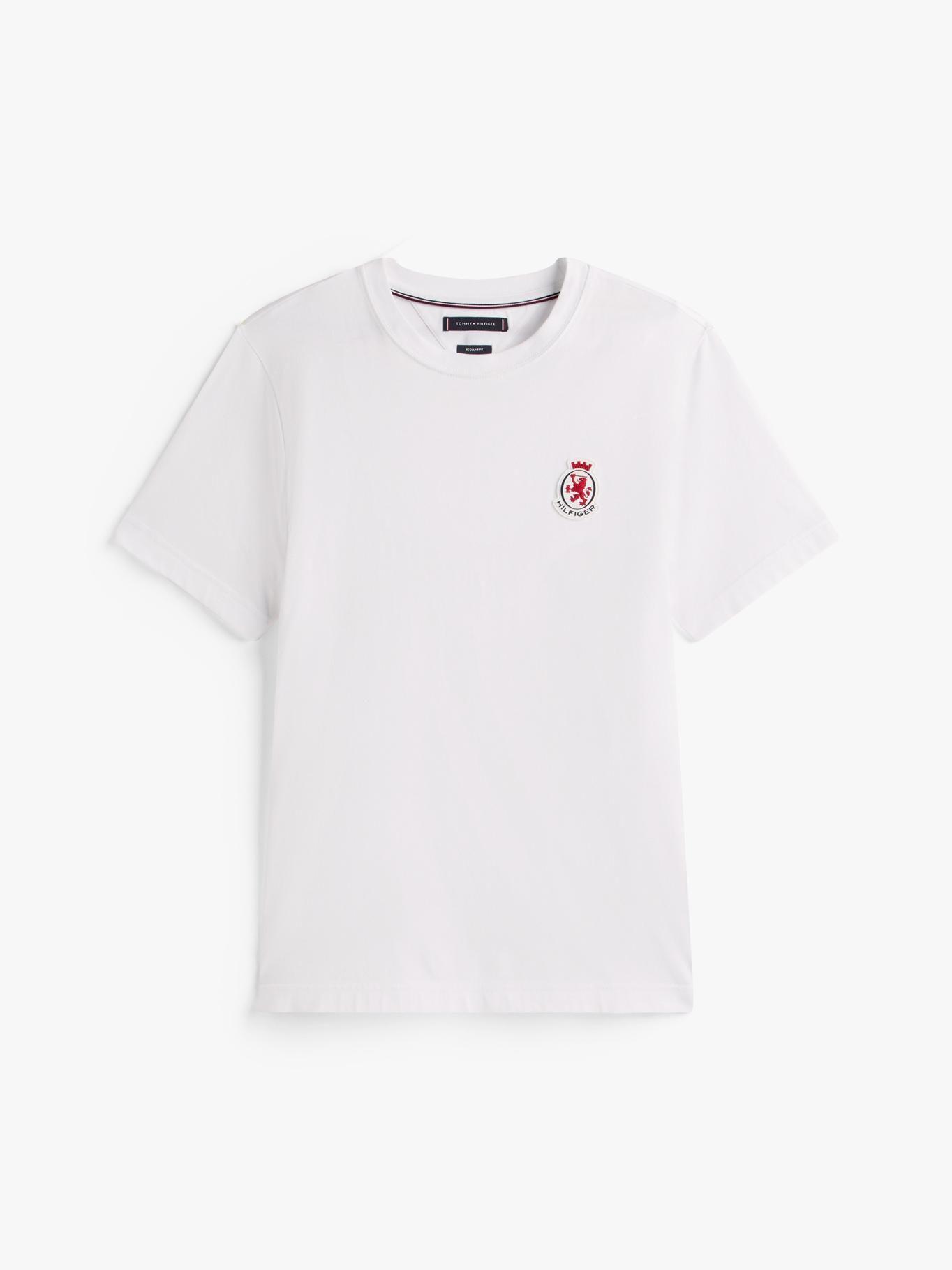 Polera Logo Crest Regular Fit Blanco Tommy Hilfiger-4