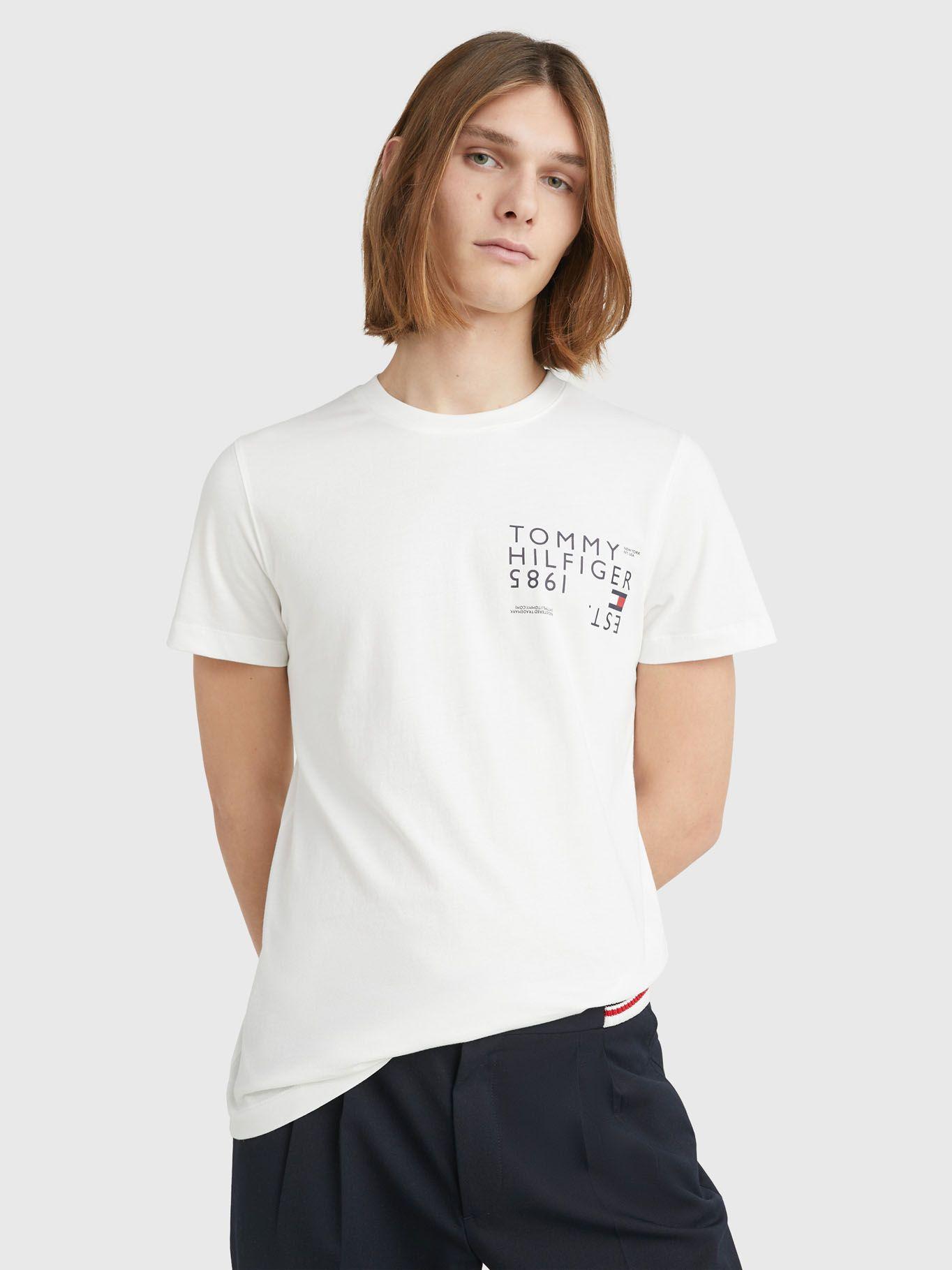 Polera Brand Love Back Slim Fit Blanco Tommy Hilfiger-0