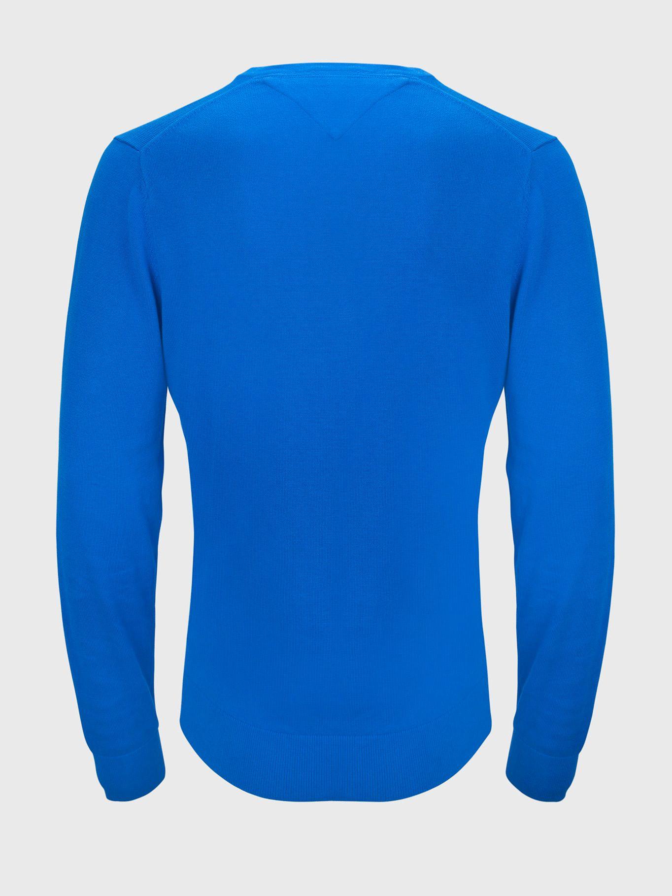 Sweater Básico Signature V-Neck Azul Tommy Hilfiger-1