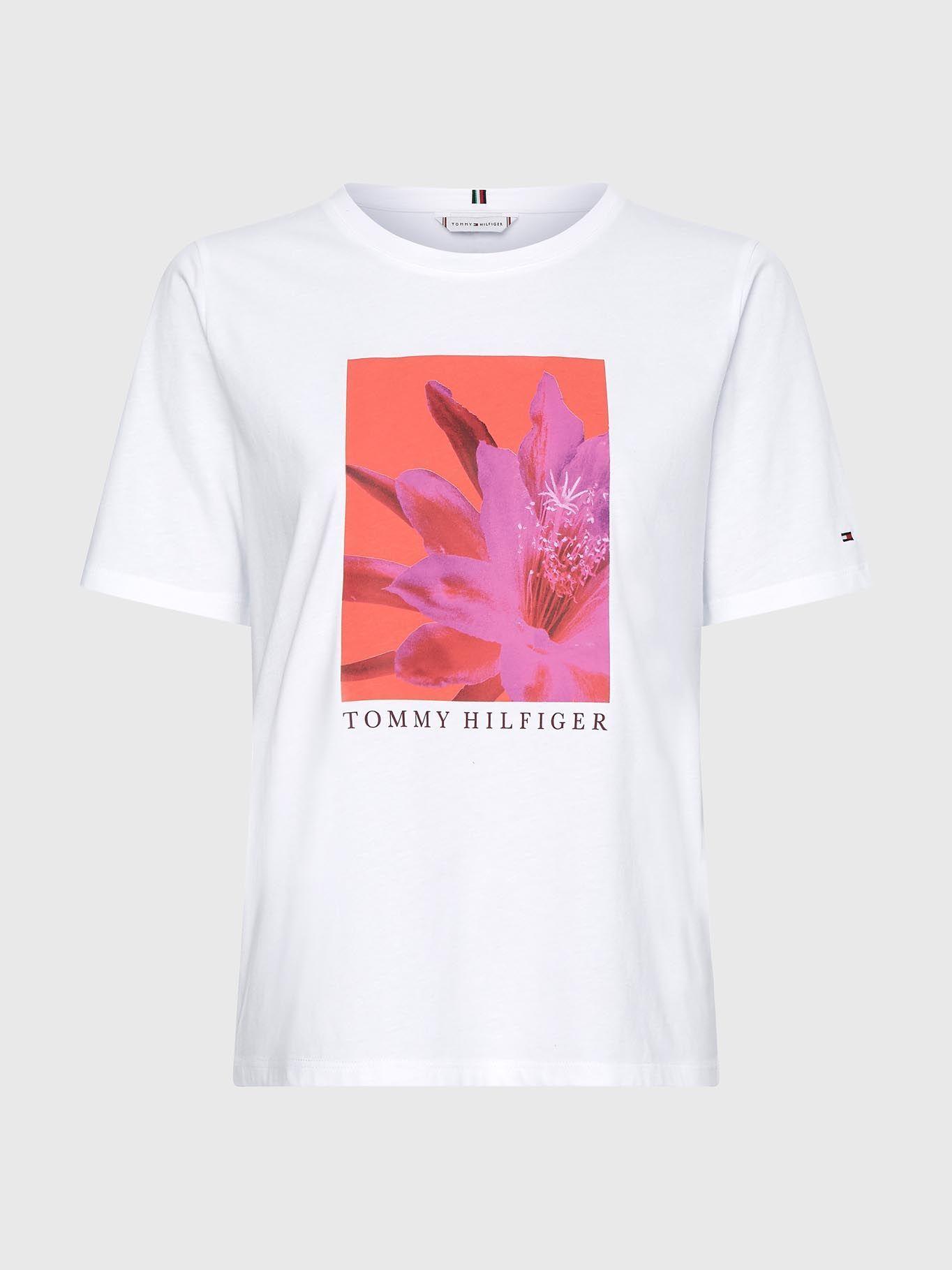 Polera Cotton Estampada Blanco Tommy Hilfiger JN2-4