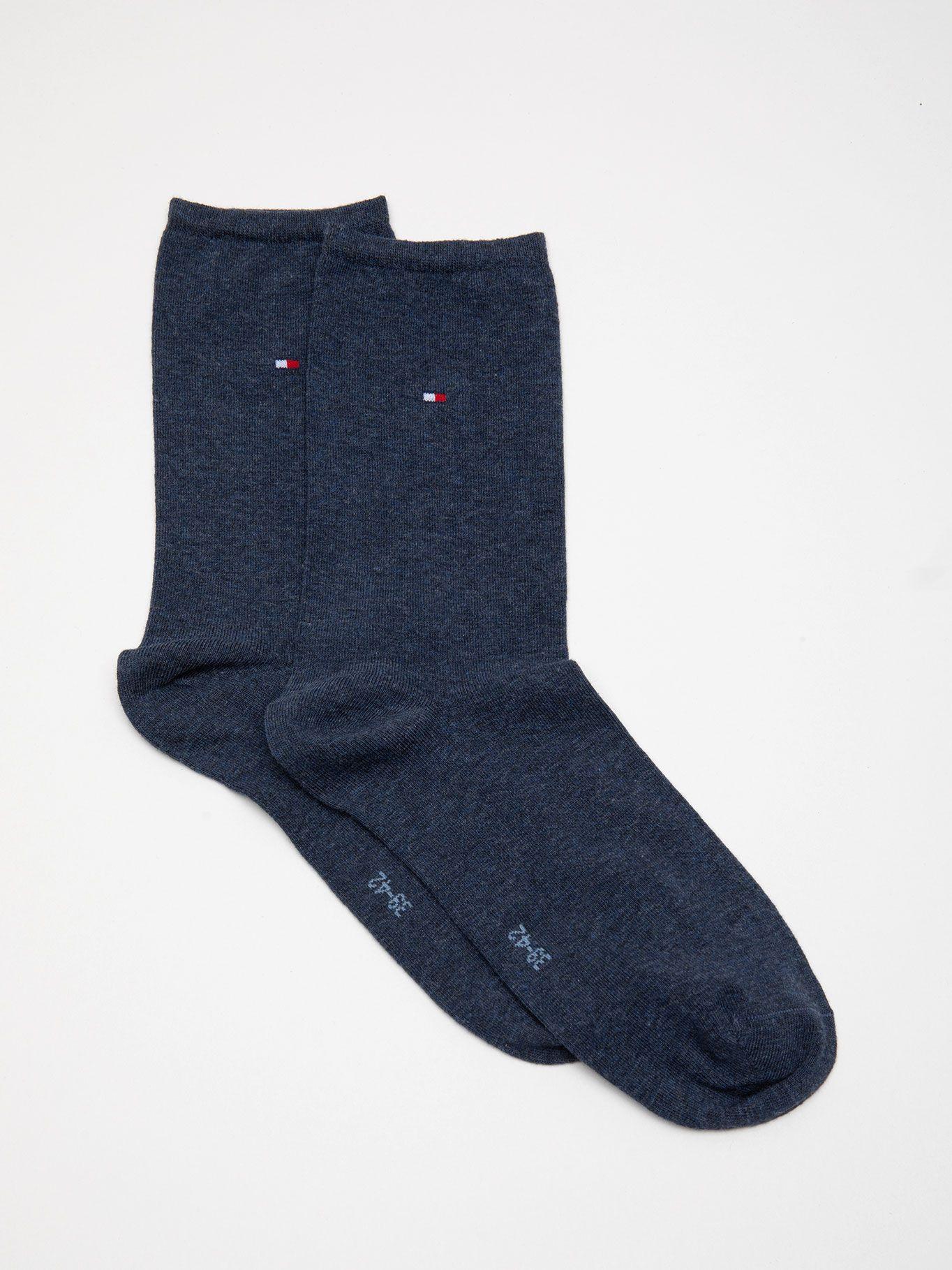 Pack De 2 Calcetines Logo Bordado Azul Tommy Hilfiger-0