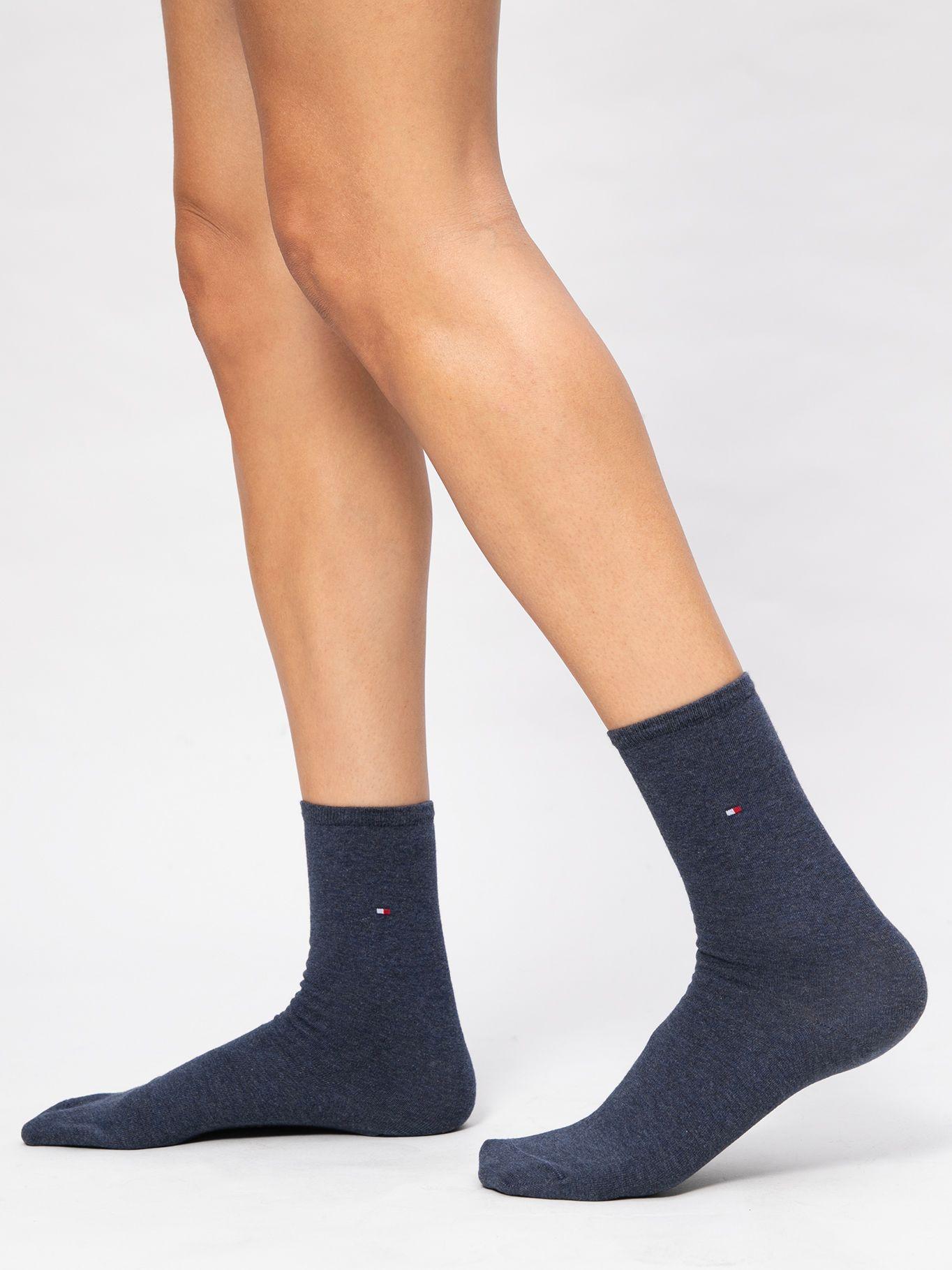 Pack De 2 Calcetines Logo Bordado Azul Tommy Hilfiger-1