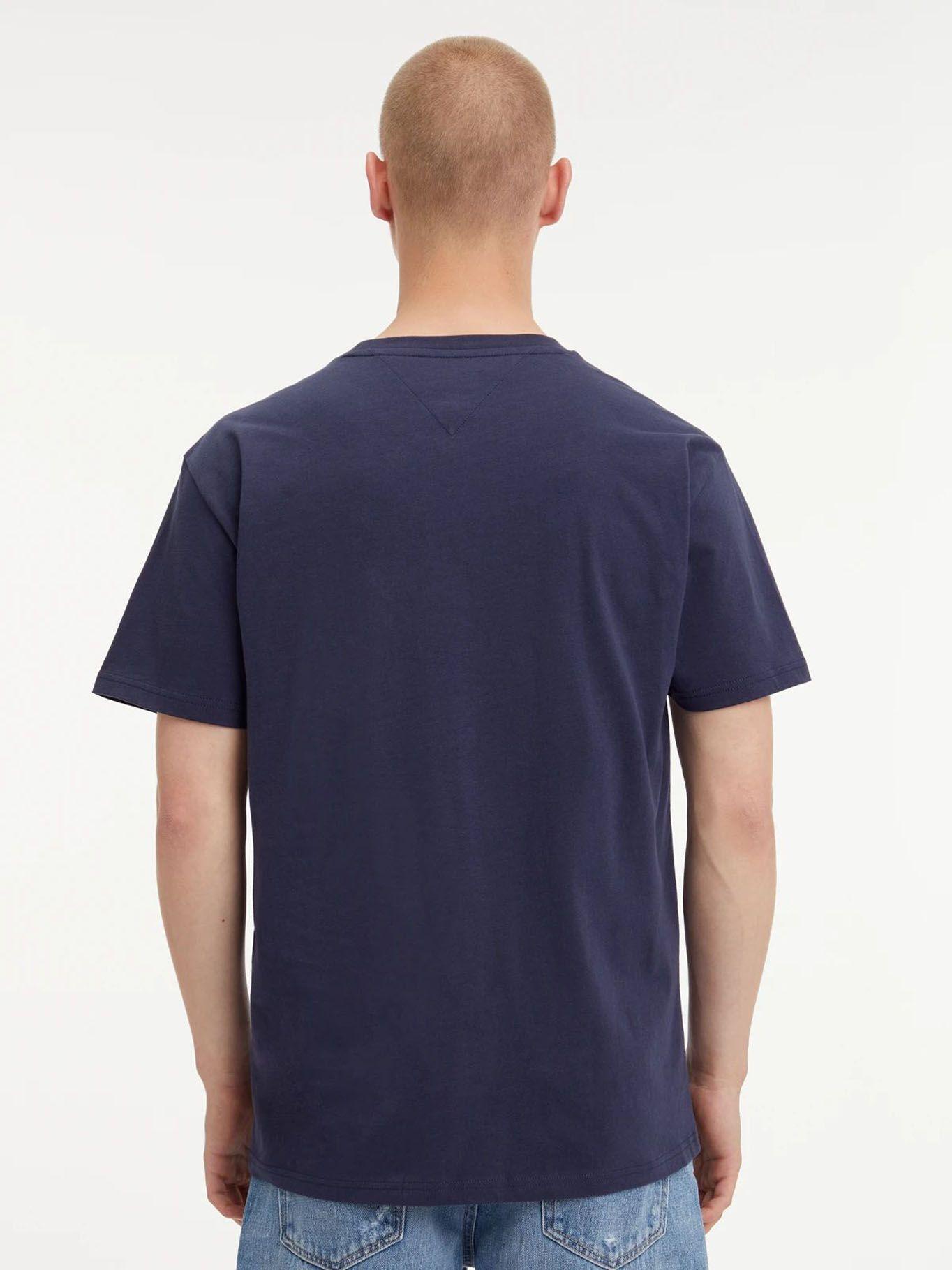 Polera Classic Linear Chest Logo Azul Tommy Jeans-1