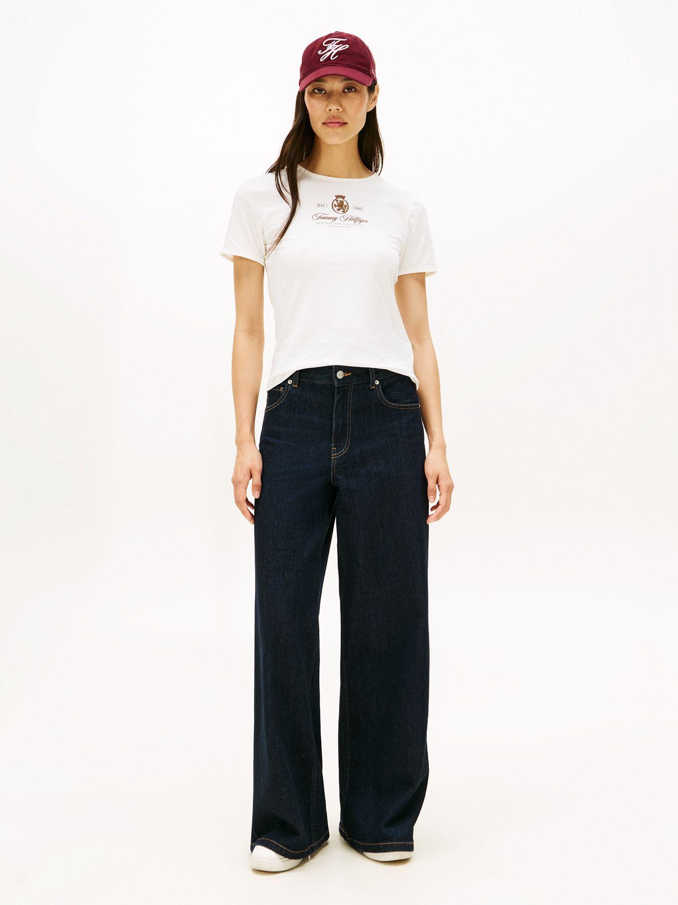 Polera Varsity Slim Fit Blanco Tommy Hilfiger-1