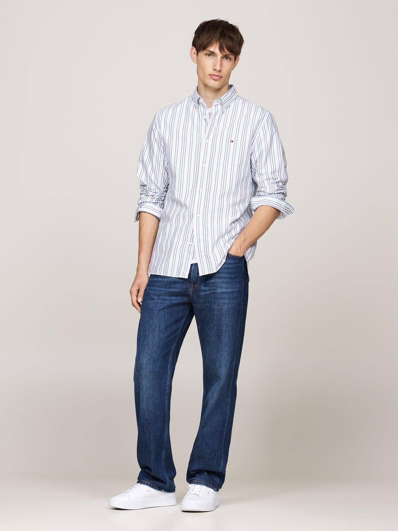 Camisa Stripe Oxford Regular Multicolor Tommy Hilfiger-1