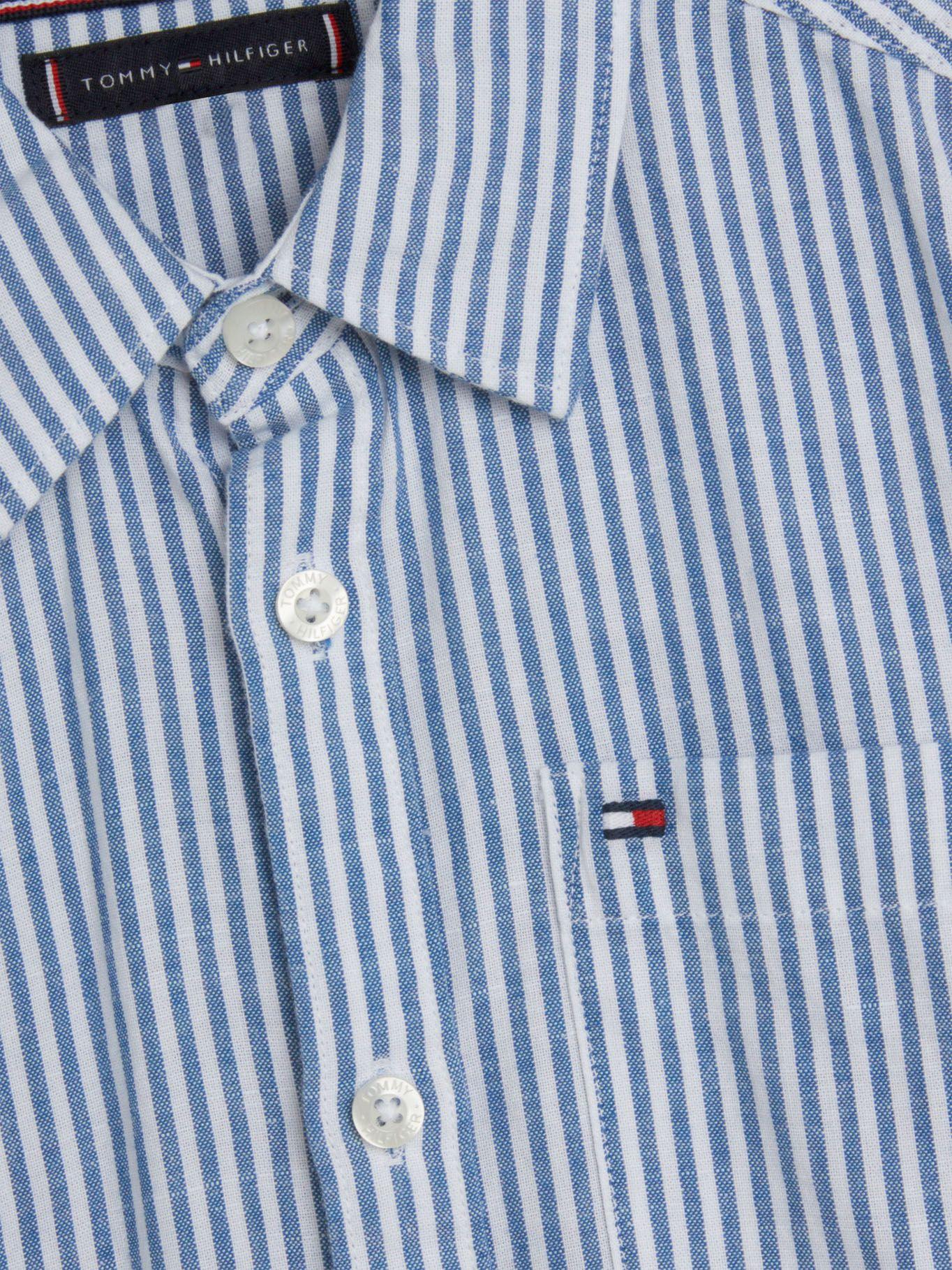 Camisa Relaxed Con Rayas Mixtas Celeste Tommy Hilfiger-2