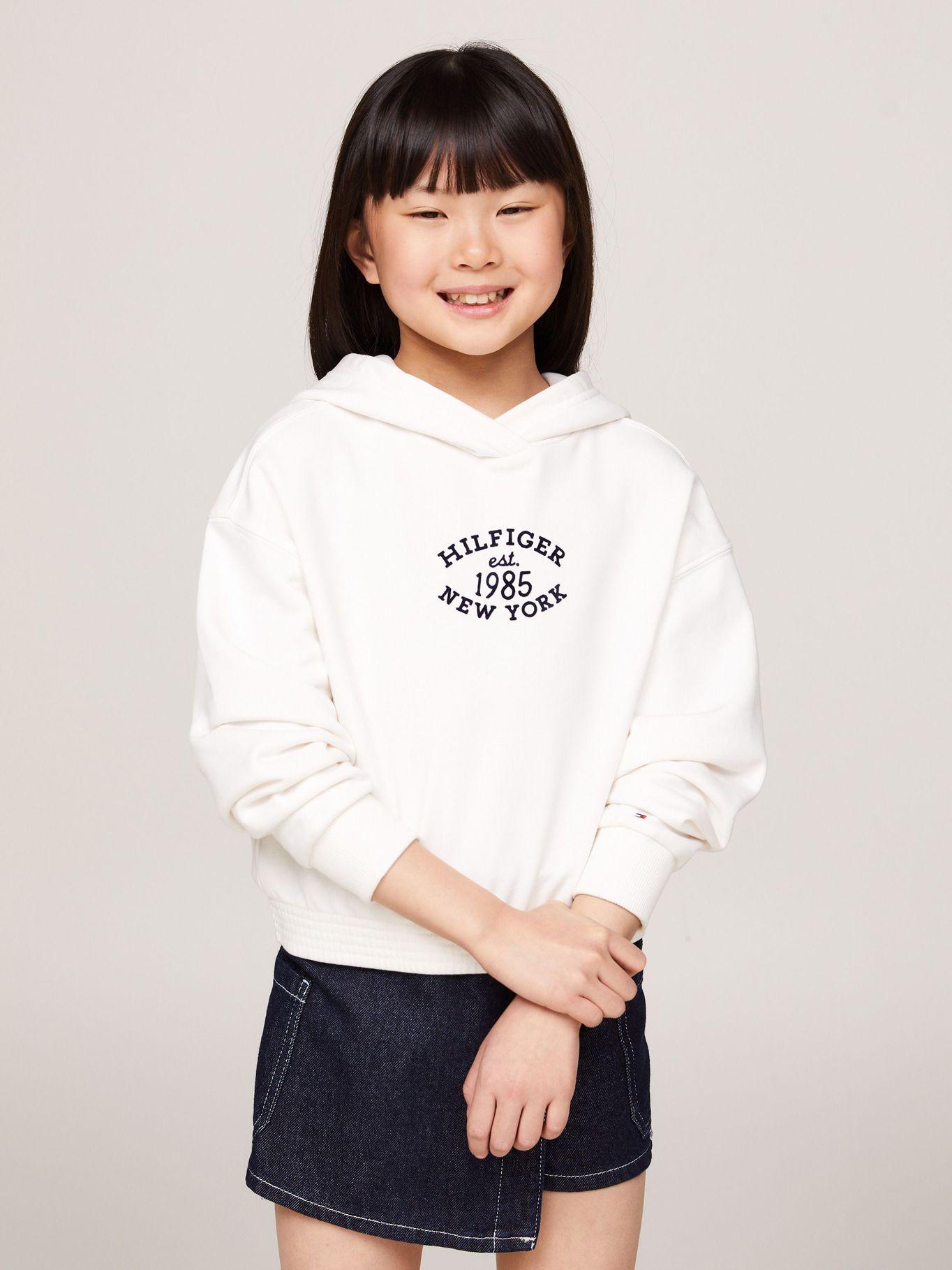 Polerón Hoodie Amplio Con Logo Blanco Tommy Hilfiger-0