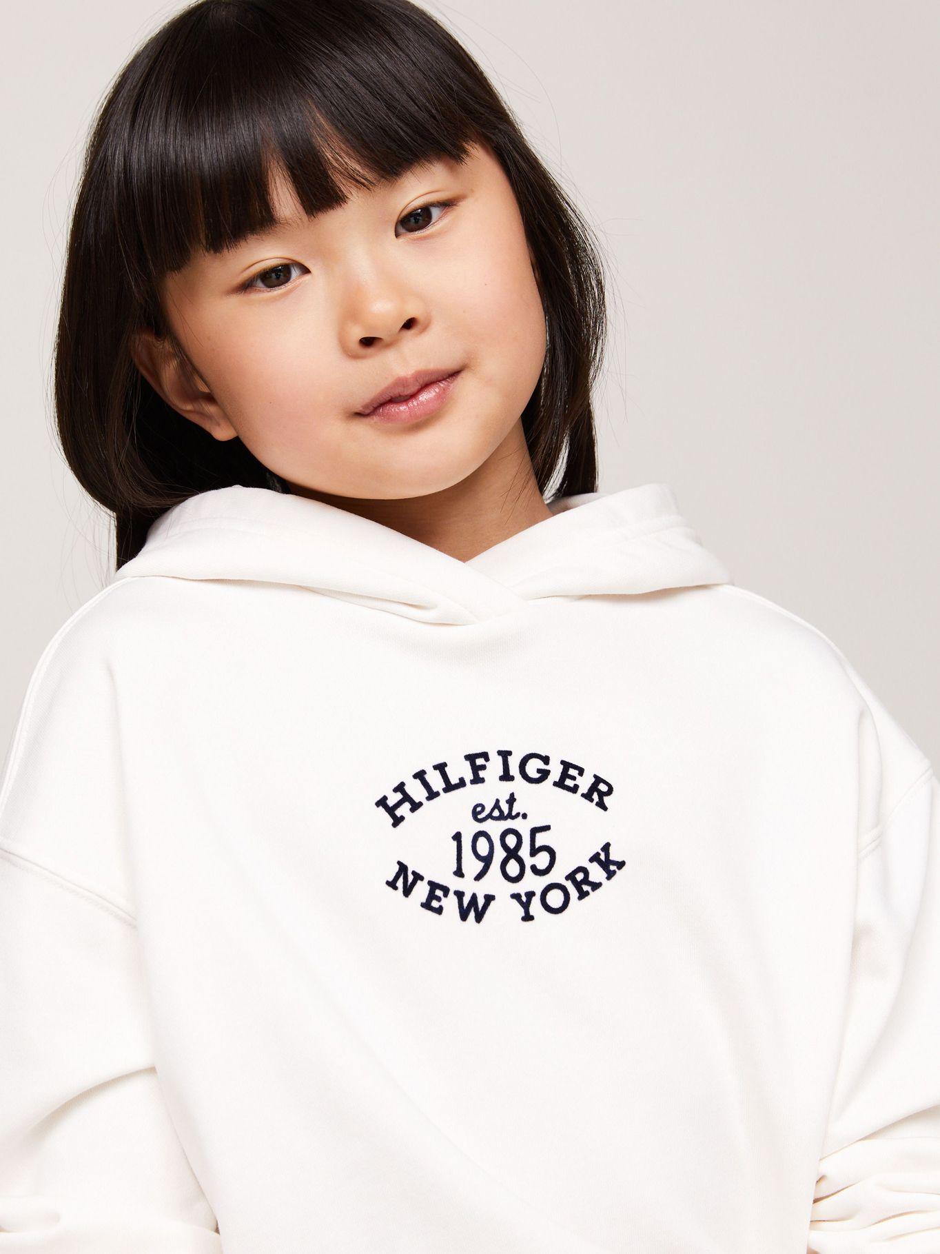 Polerón Hoodie Amplio Con Logo Blanco Tommy Hilfiger-3