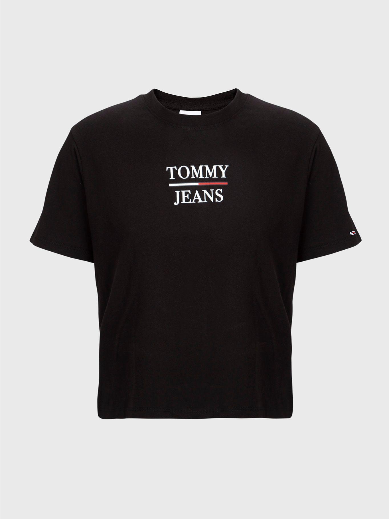 Polera Corte Cropped Con Logo Negro Tommy Hilfiger-0