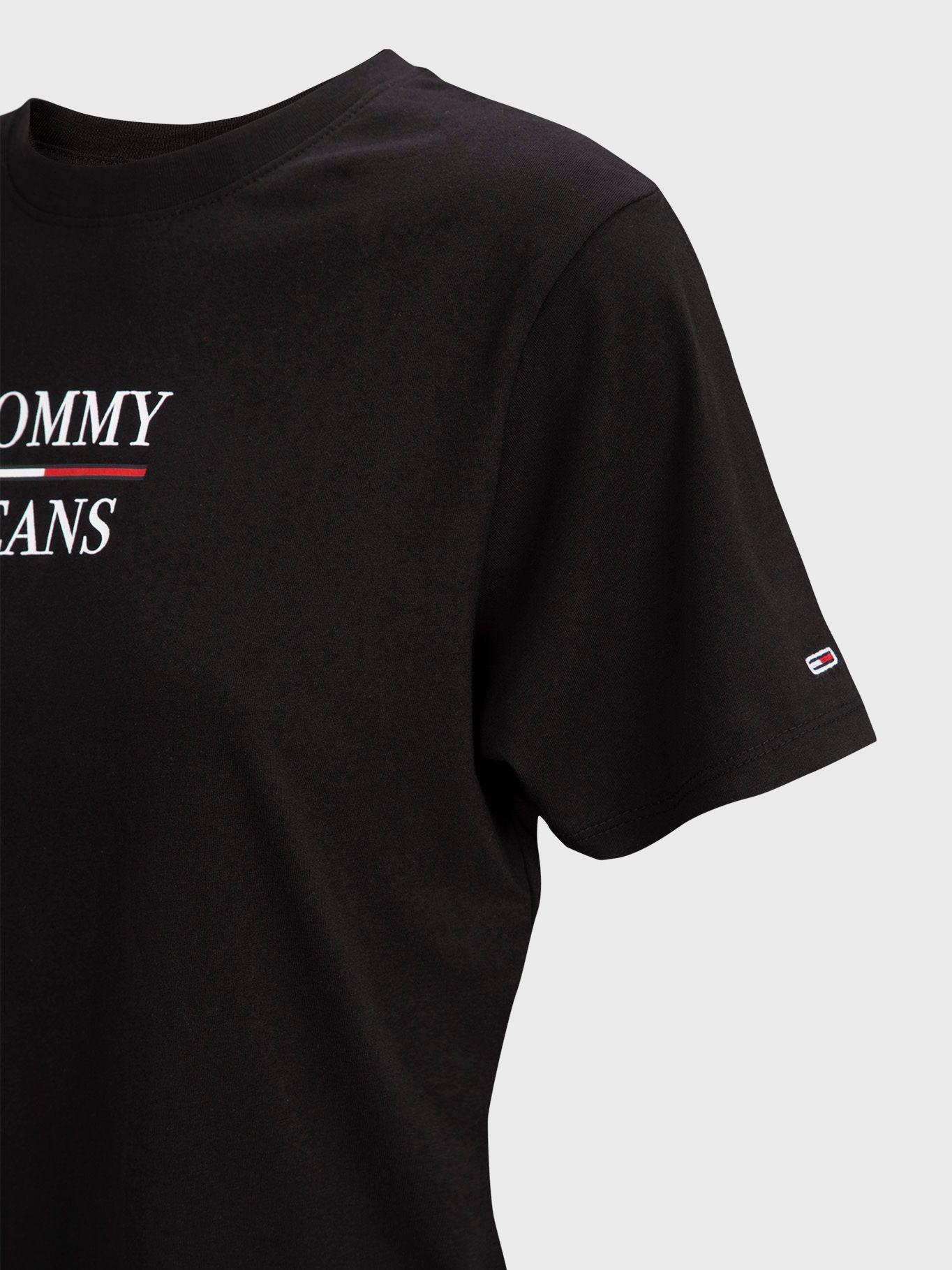 Polera Corte Cropped Con Logo Negro Tommy Hilfiger-3