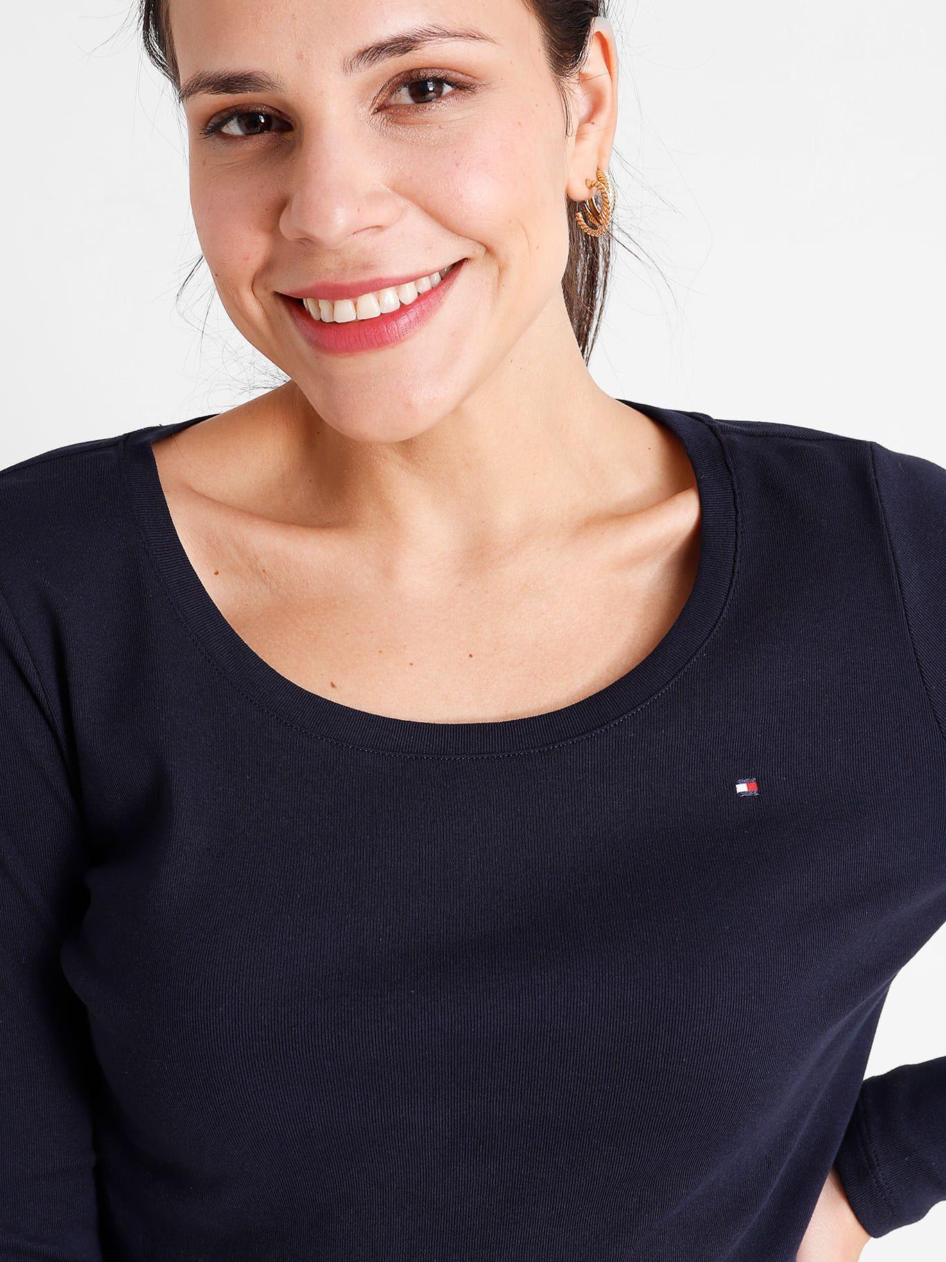 Polera Clasica C-Neck Azul Tommy Hilfiger-3