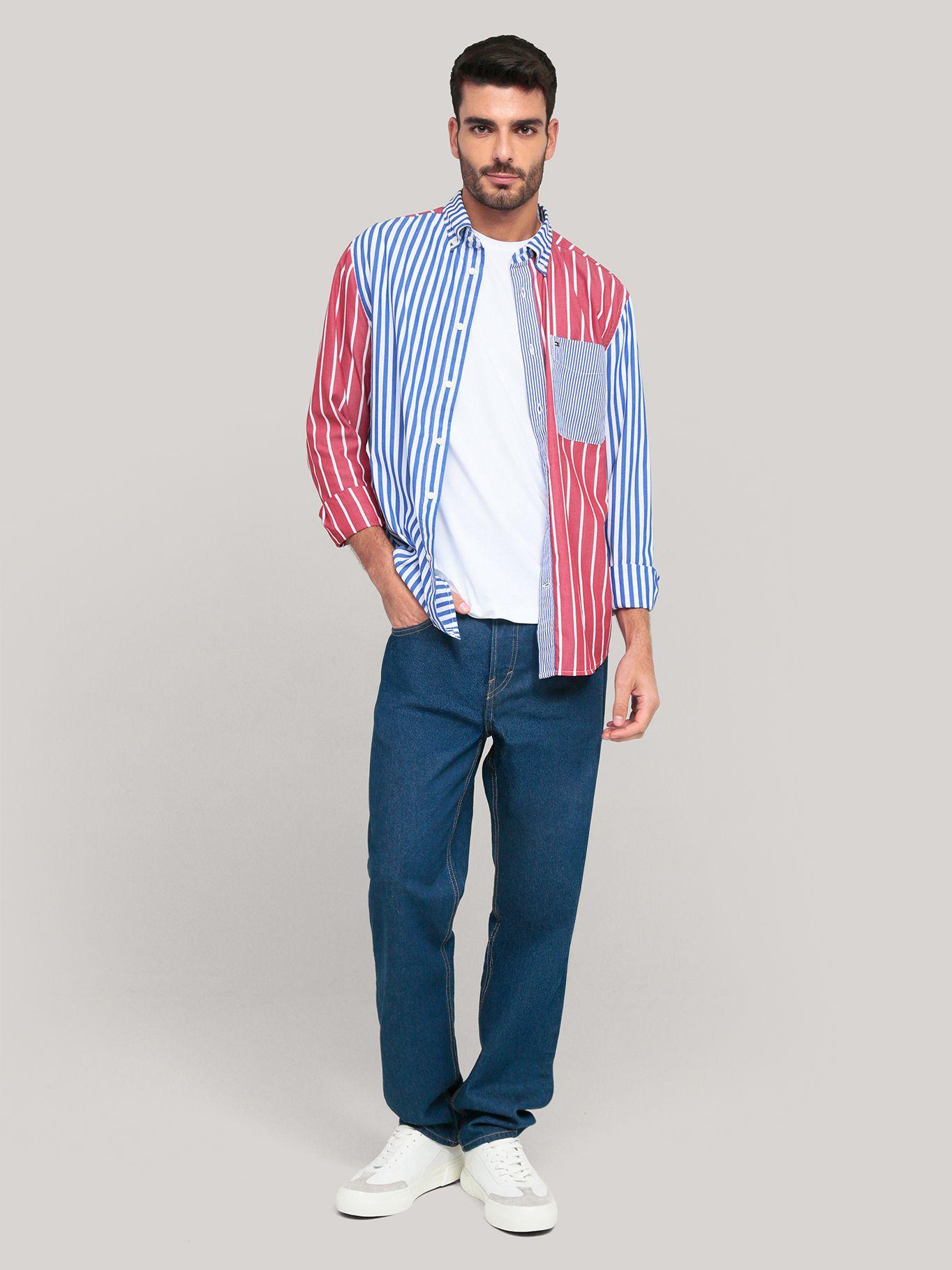 Camisa Flex Poplin Regular Multicolor Tommy Hilfiger-1