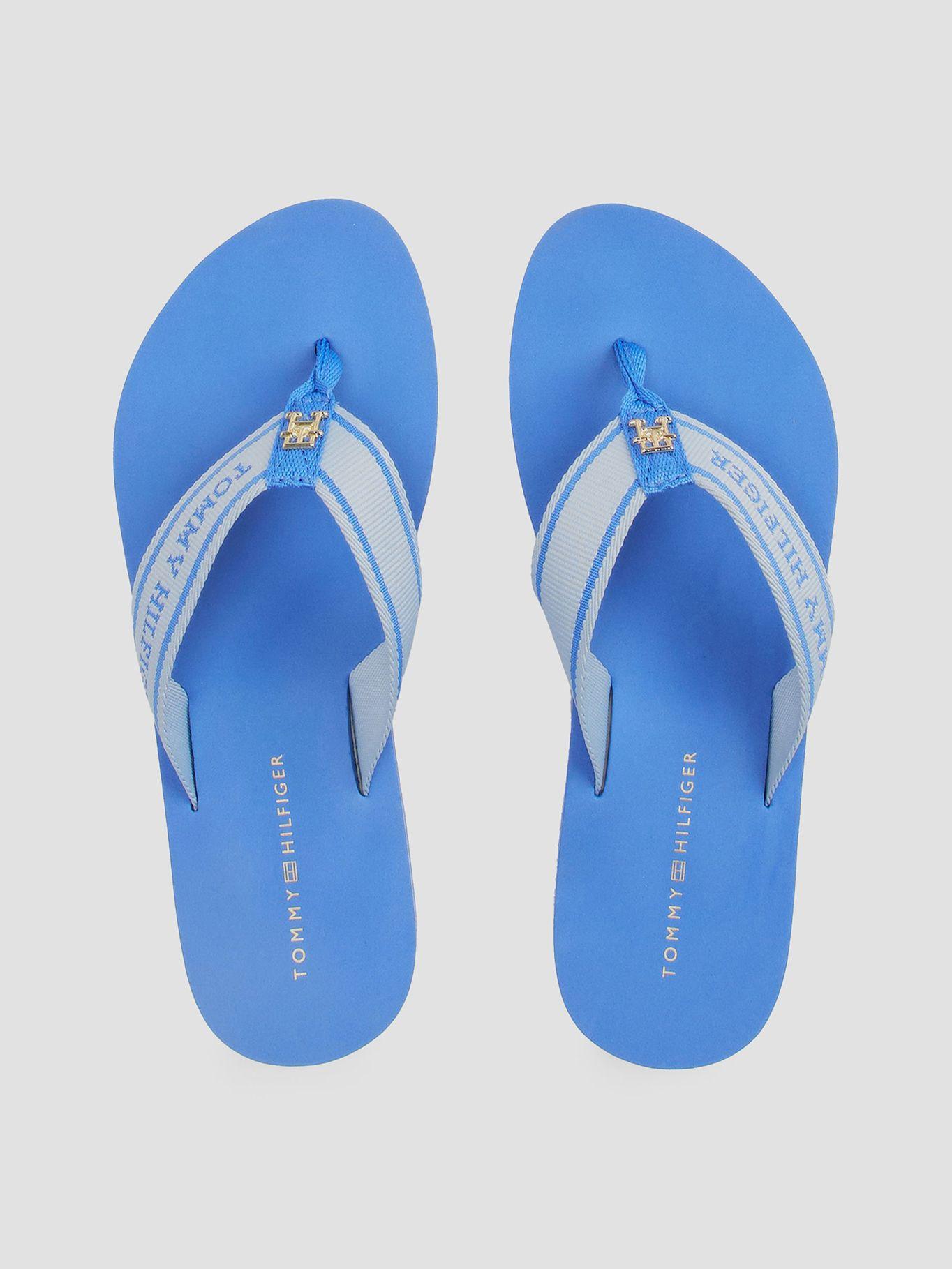 Sandalias Inscripción Tonal Celeste Tommy Hilfiger-2