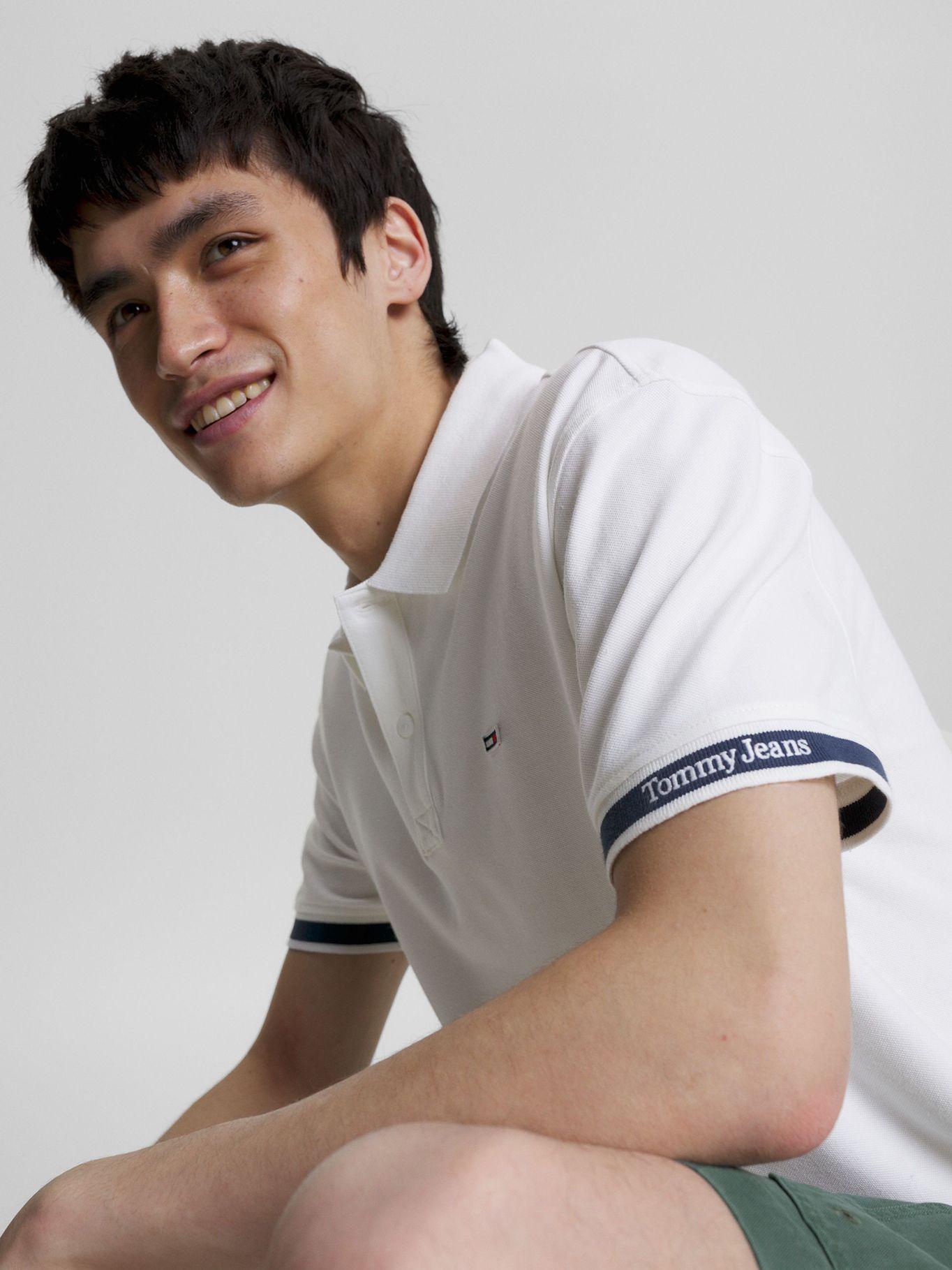 Polo Classic Essential Con Logo Blanco Tommy Hilfiger-3