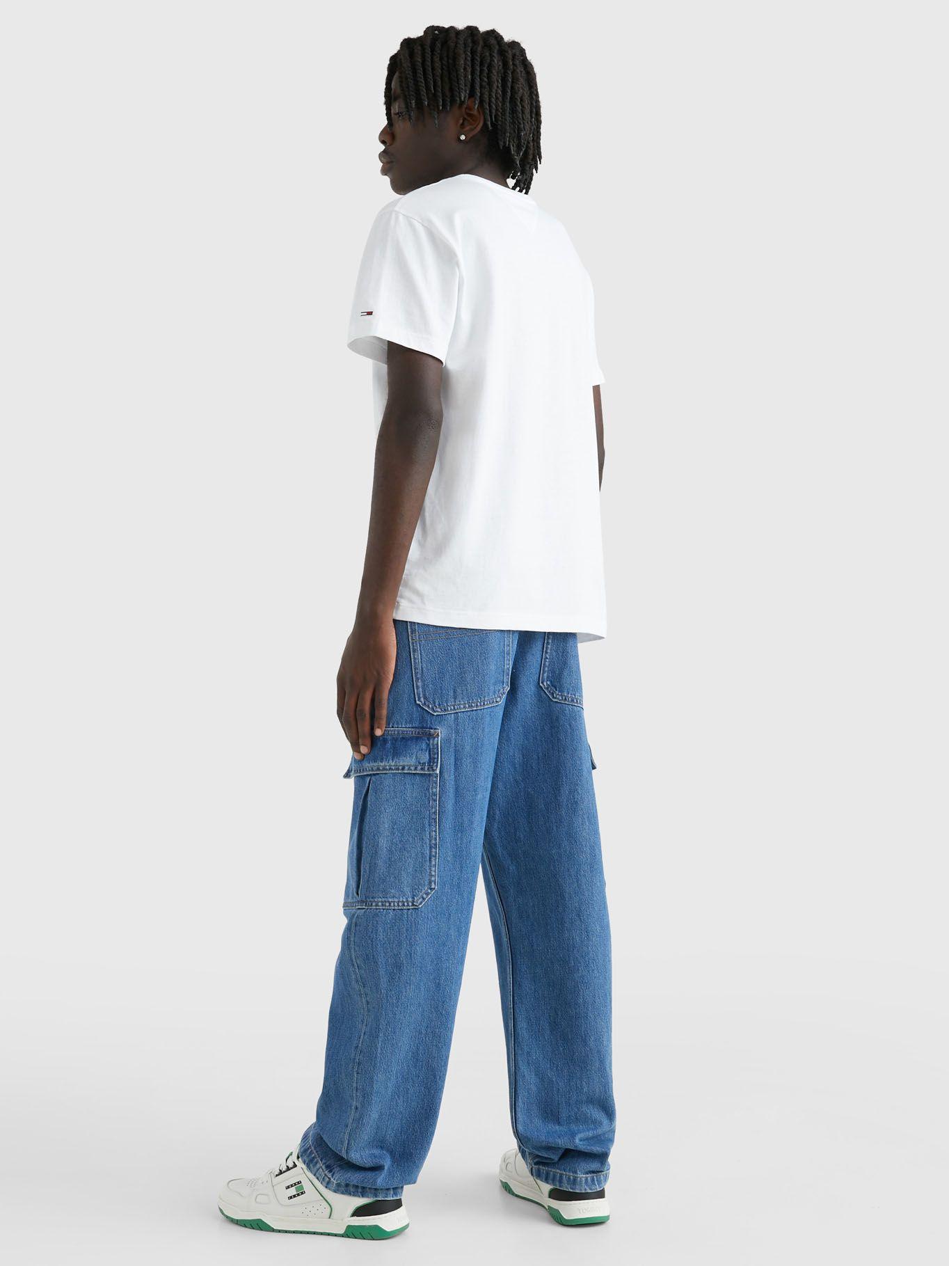 Polera College Pop Logo Blanco Tommy Jeans-2