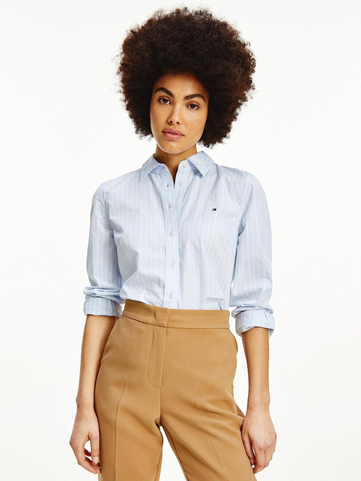 Camisa Cotton Regular Fit Celeste Tommy Hilfiger-0
