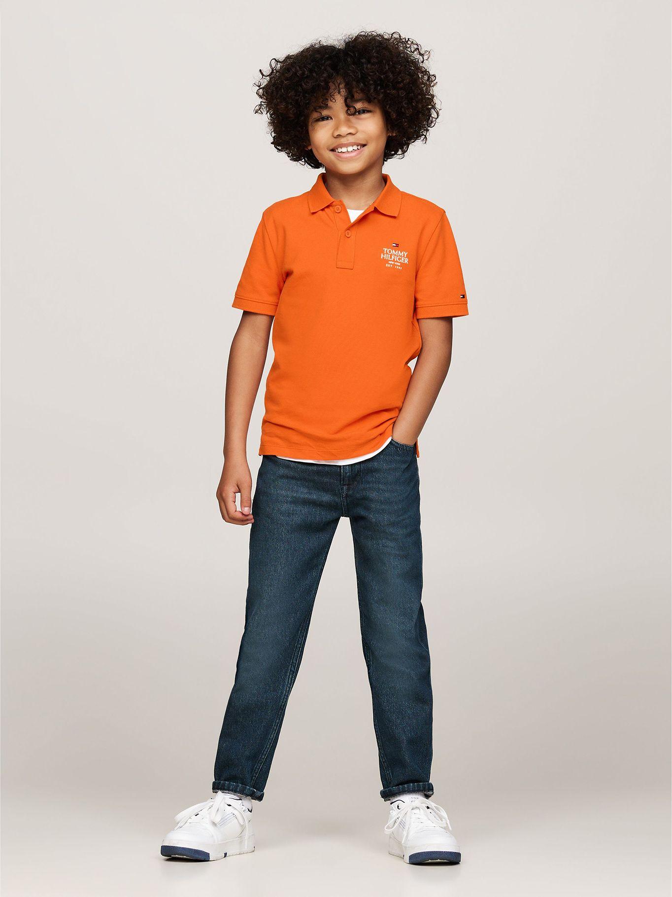 Polo Con Logo Regular Fit Naranjo Tommy Hilfiger-1