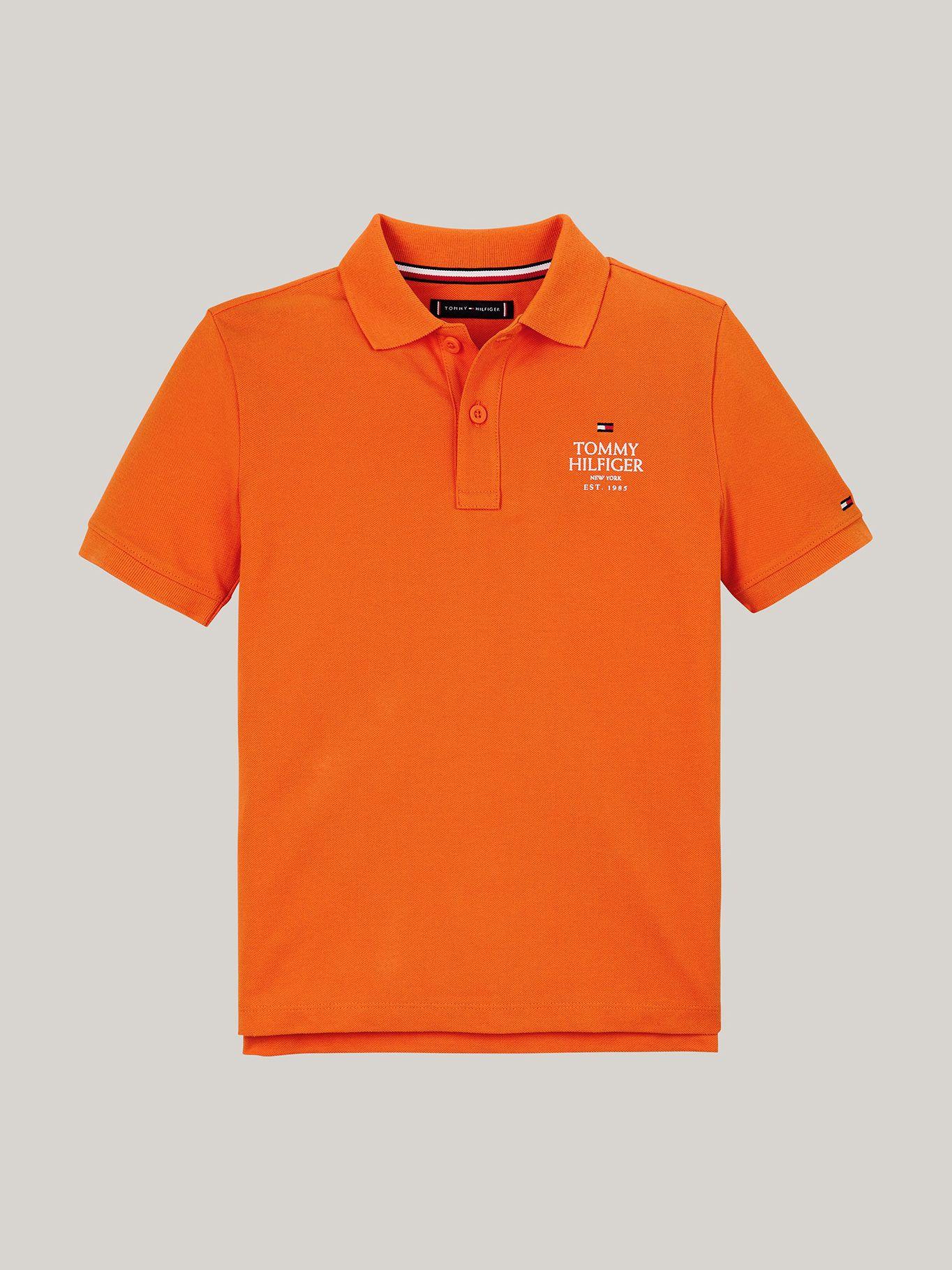 Polo Con Logo Regular Fit Naranjo Tommy Hilfiger-4