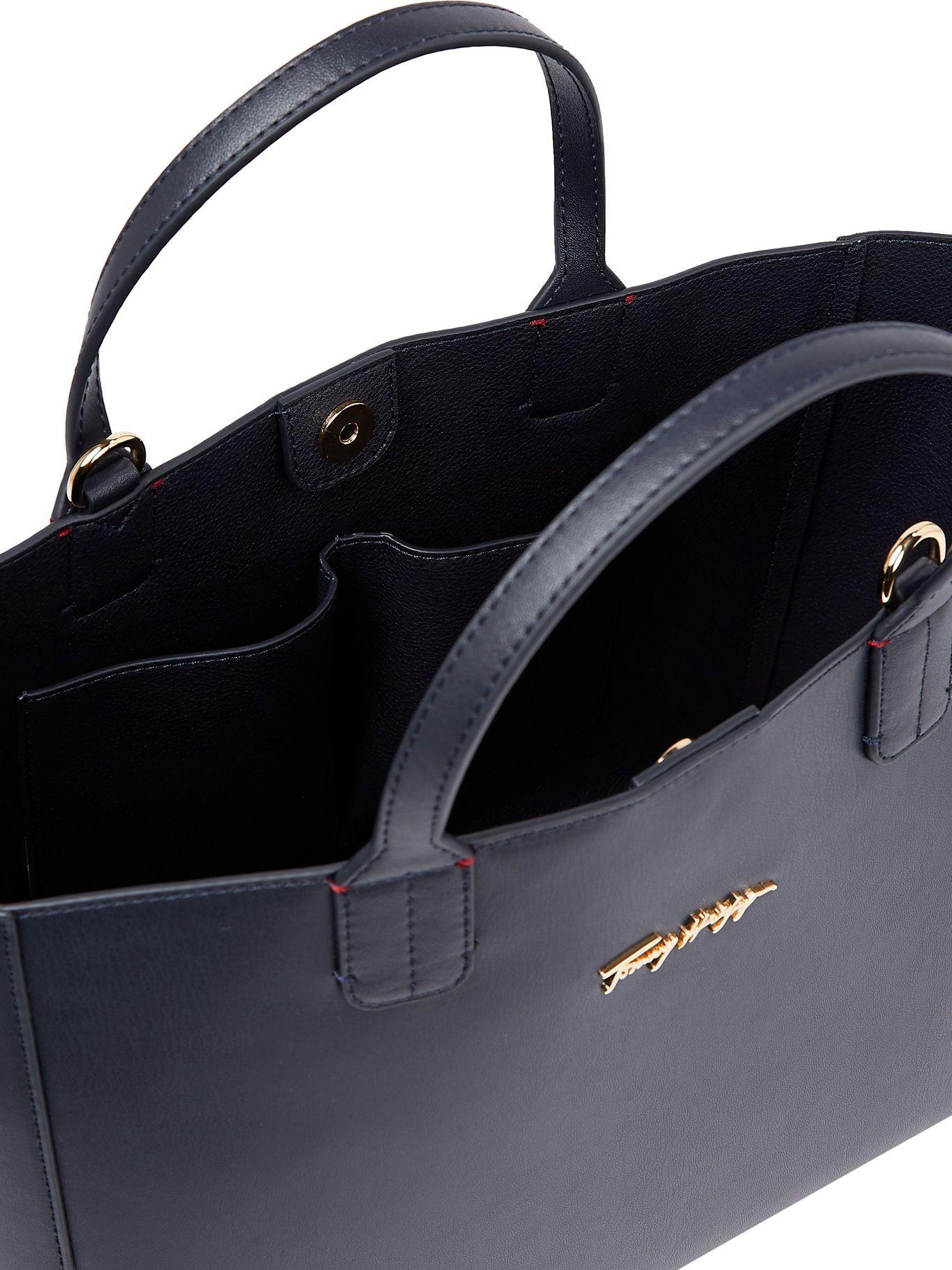 Cartera Satchel Iconic Signature Azul Tommy Hilfiger-2