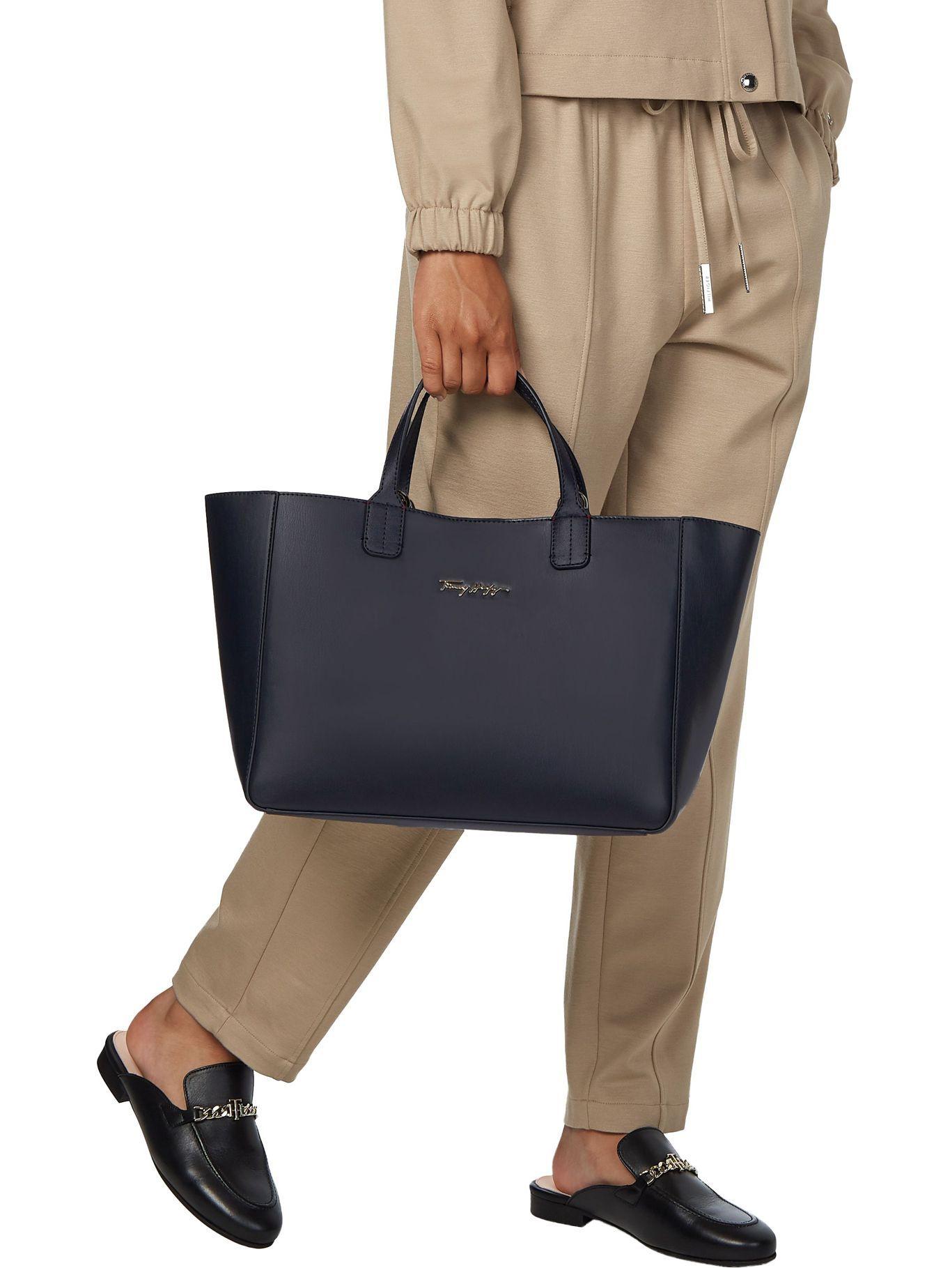 Cartera Satchel Iconic Signature Azul Tommy Hilfiger-3