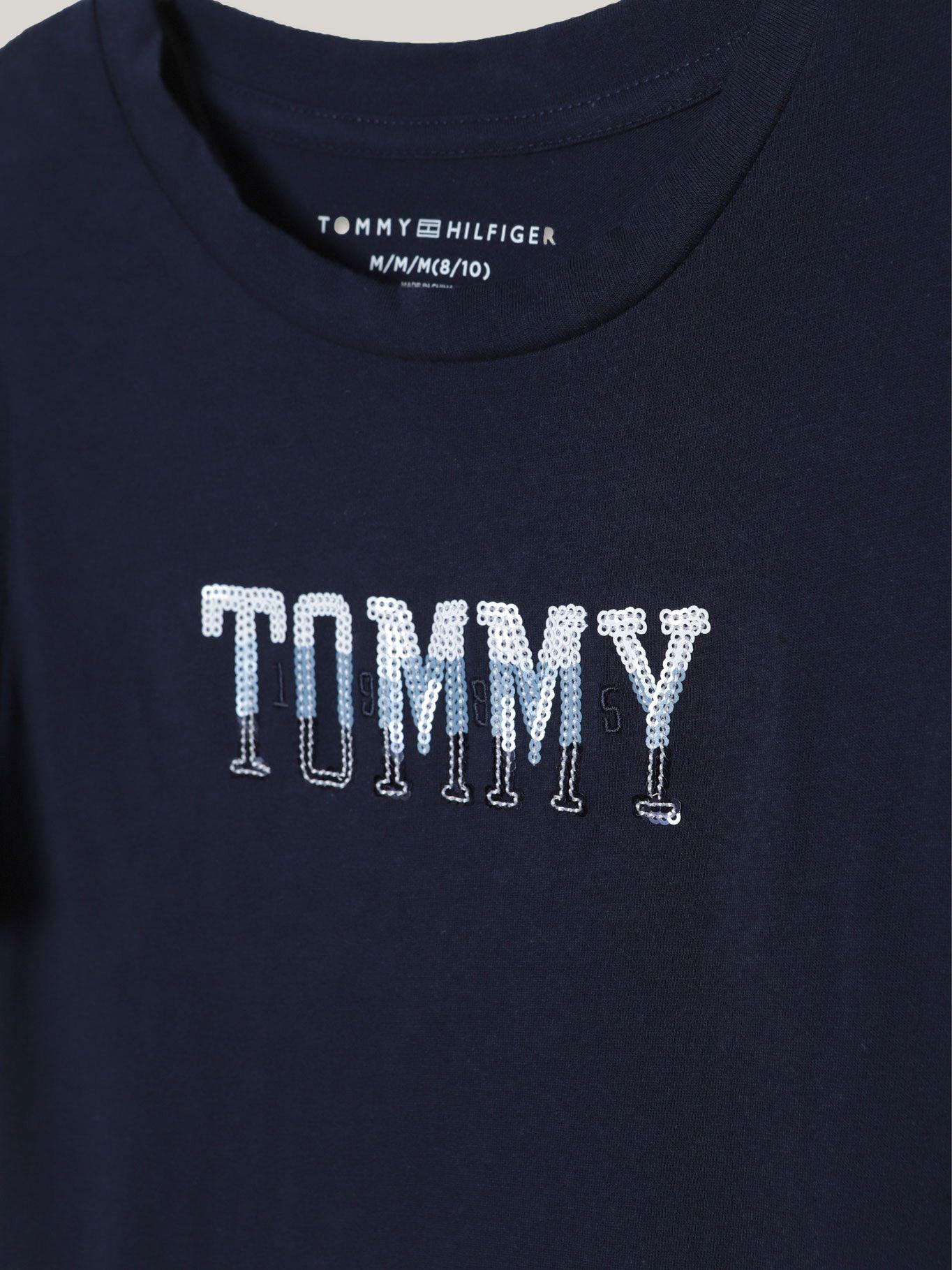 Polera De Niña Con Logo Azul Tommy Hilfiger-2