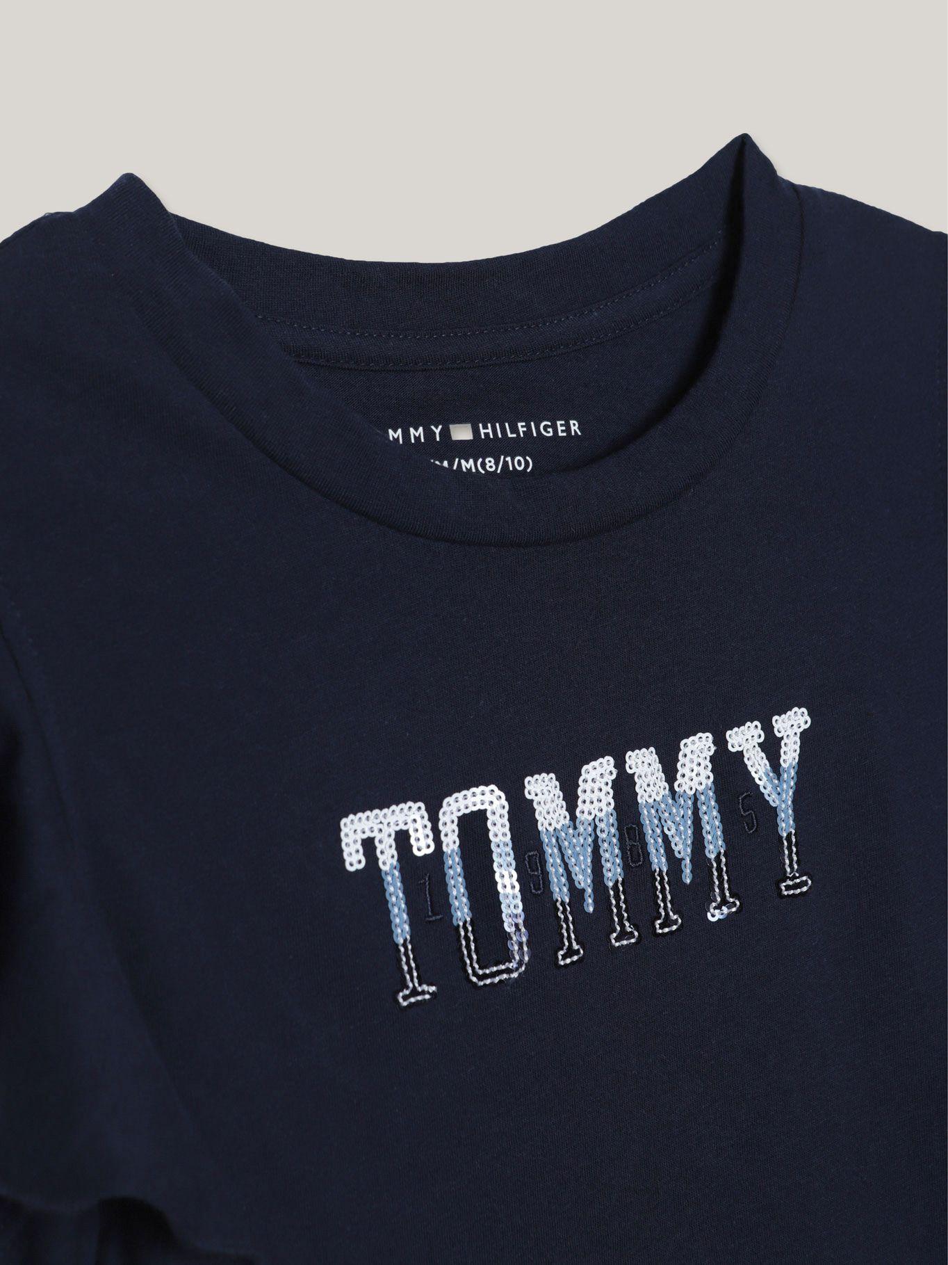 Polera De Niña Con Logo Azul Tommy Hilfiger-3