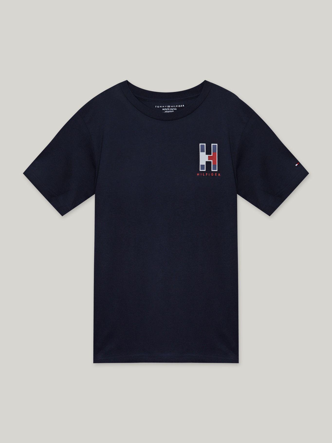 Polera De Niño Con Logo Azul Tommy Hilfiger-0