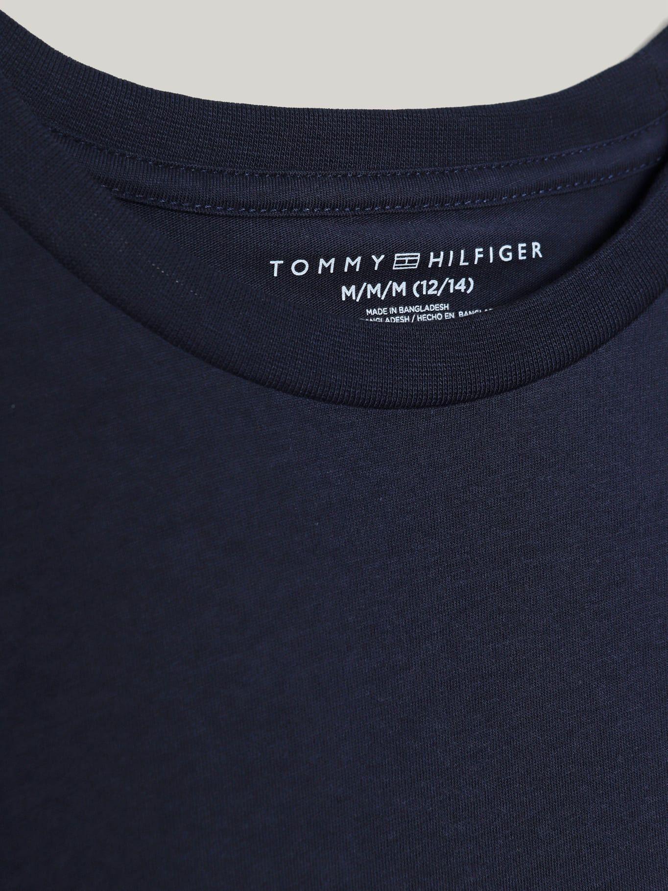 Polera De Niño Con Logo Azul Tommy Hilfiger-3