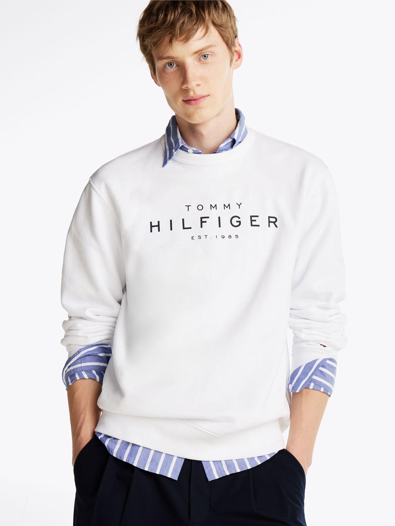 Polerón Solid Con Logo Blanco Tommy Hilfiger-0