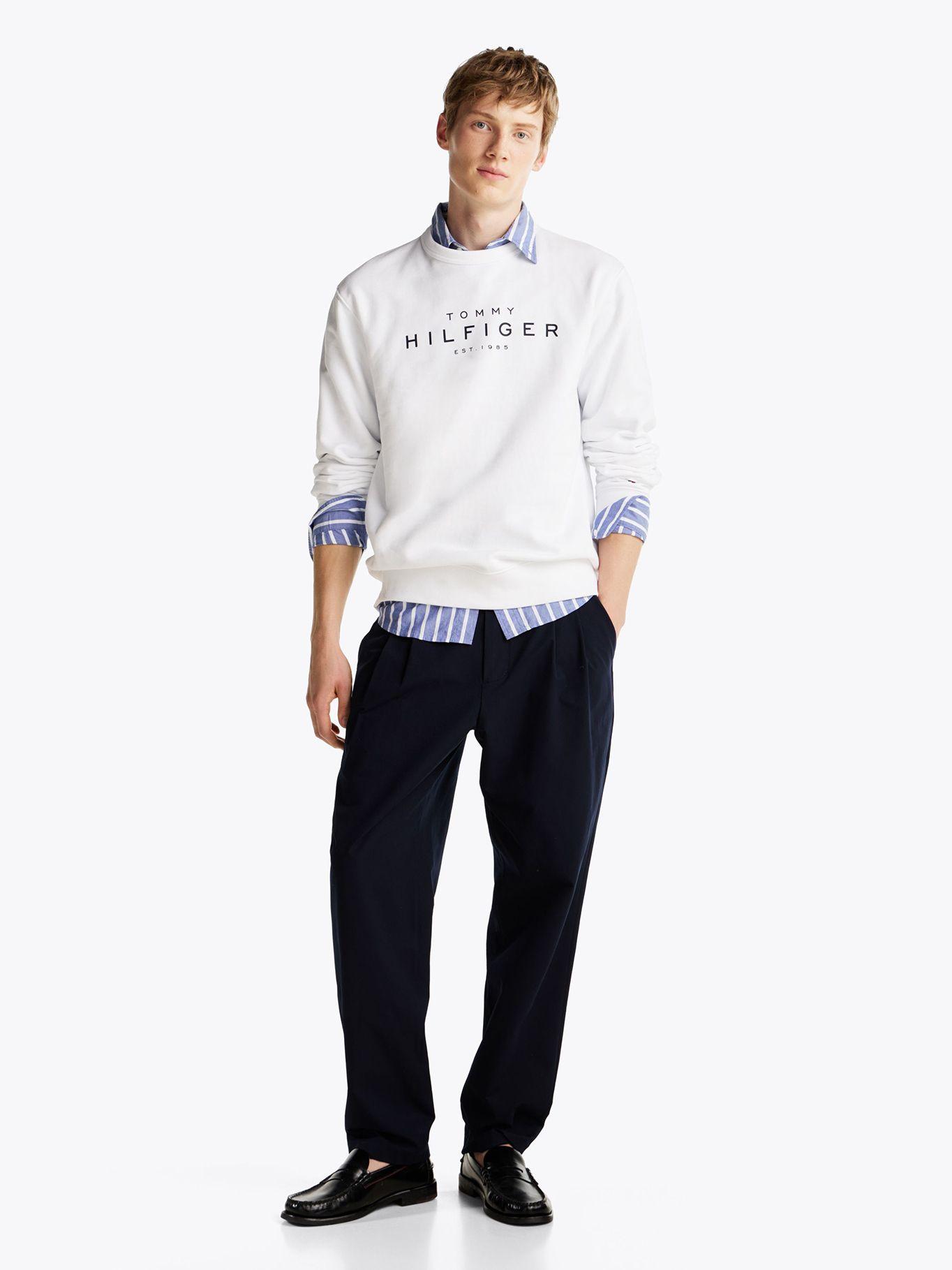 Polerón Solid Con Logo Blanco Tommy Hilfiger-1