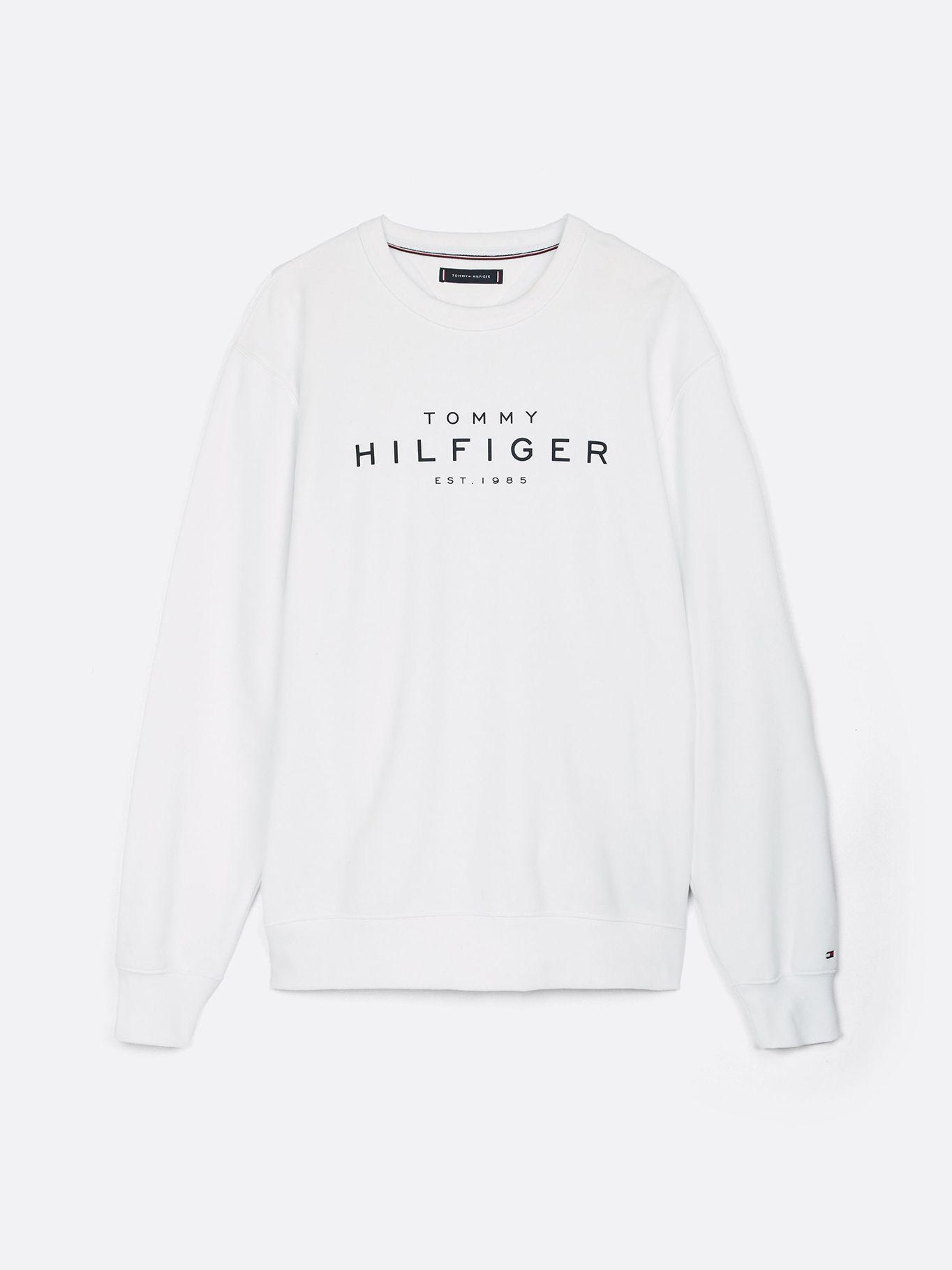 Polerón Solid Con Logo Blanco Tommy Hilfiger-4