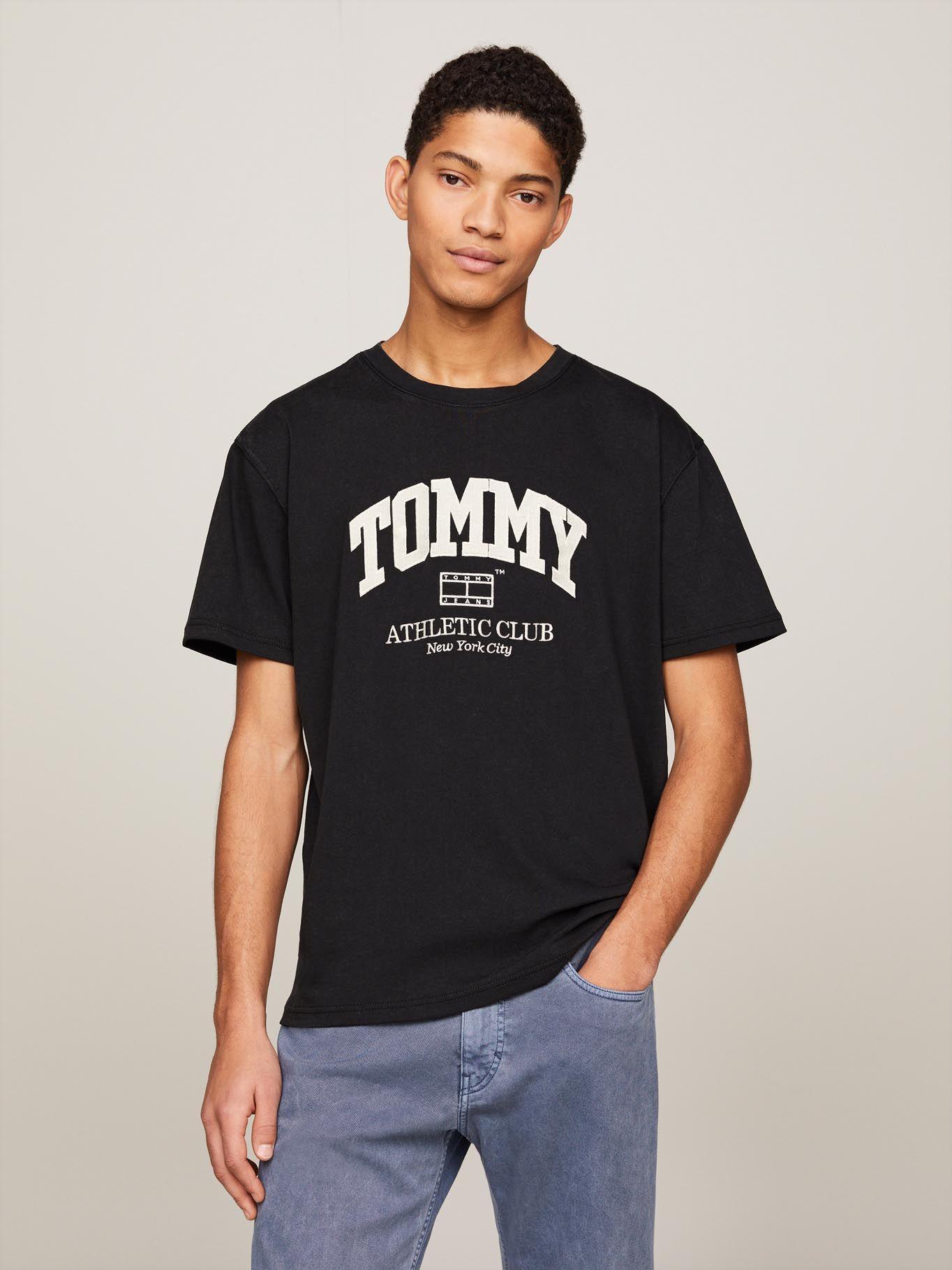 Polera Con Logo Universitario Negro Tommy Jeans-0