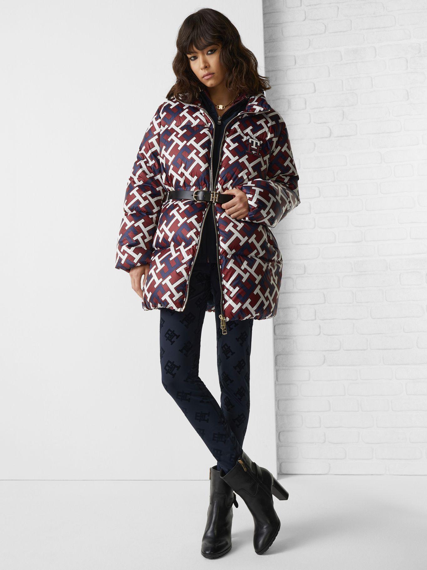 Chaqueta Monogram Print Relaxed Burdeo Tommy Hilfiger-0