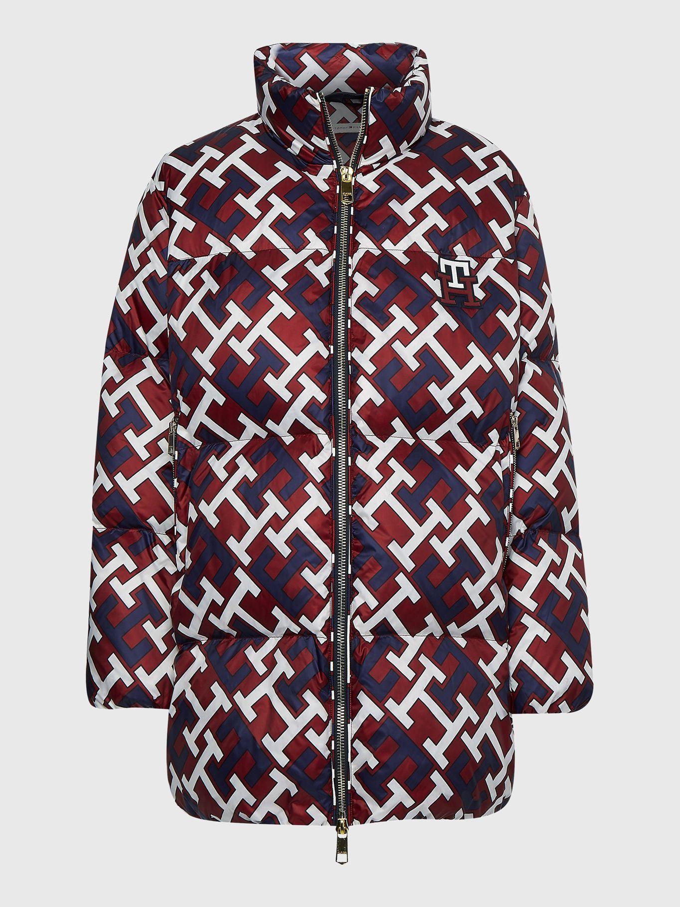Chaqueta Monogram Print Relaxed Burdeo Tommy Hilfiger-1