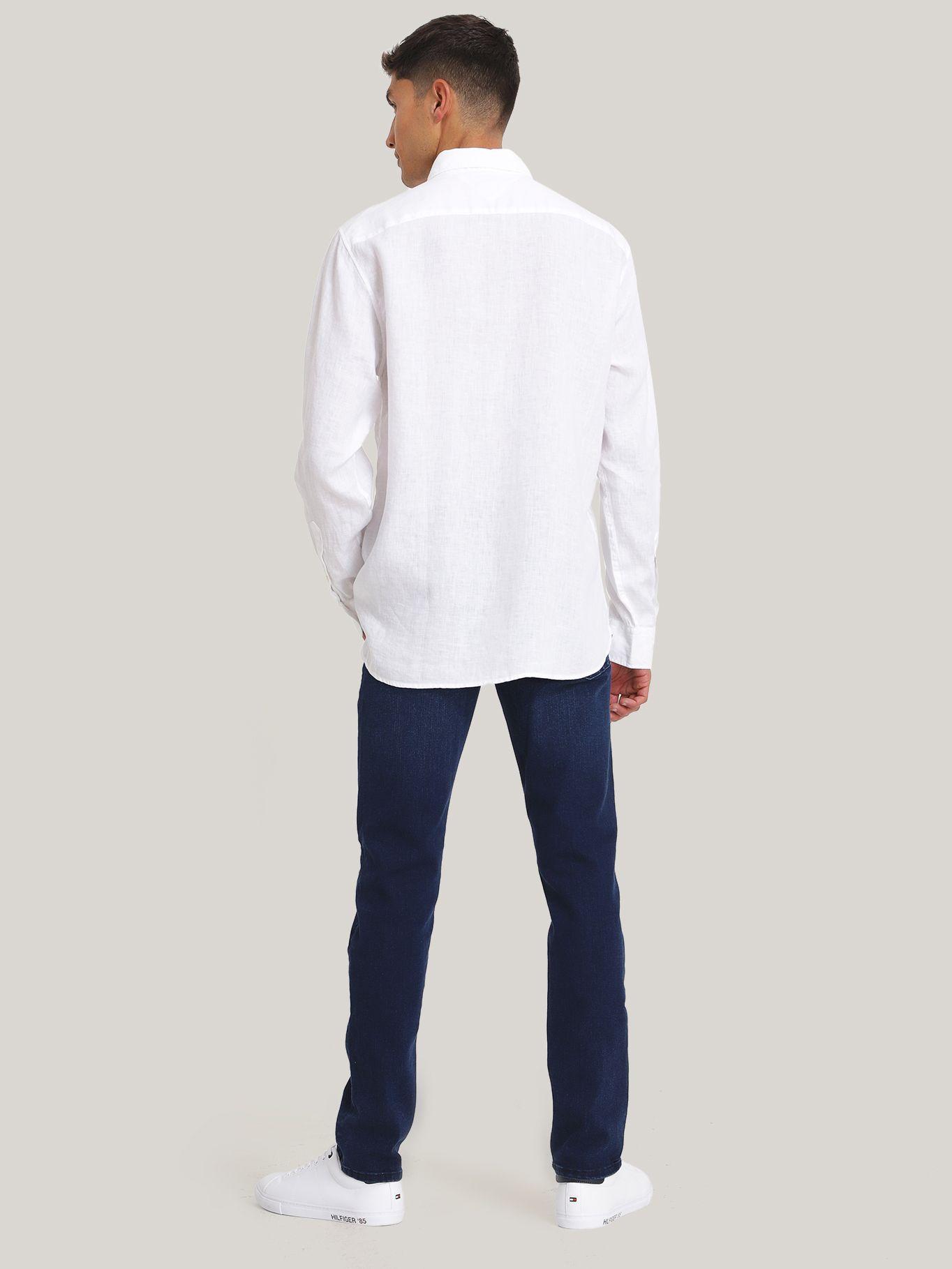 Camisa Premium De Lino Blanco Tommy Hilfiger-2