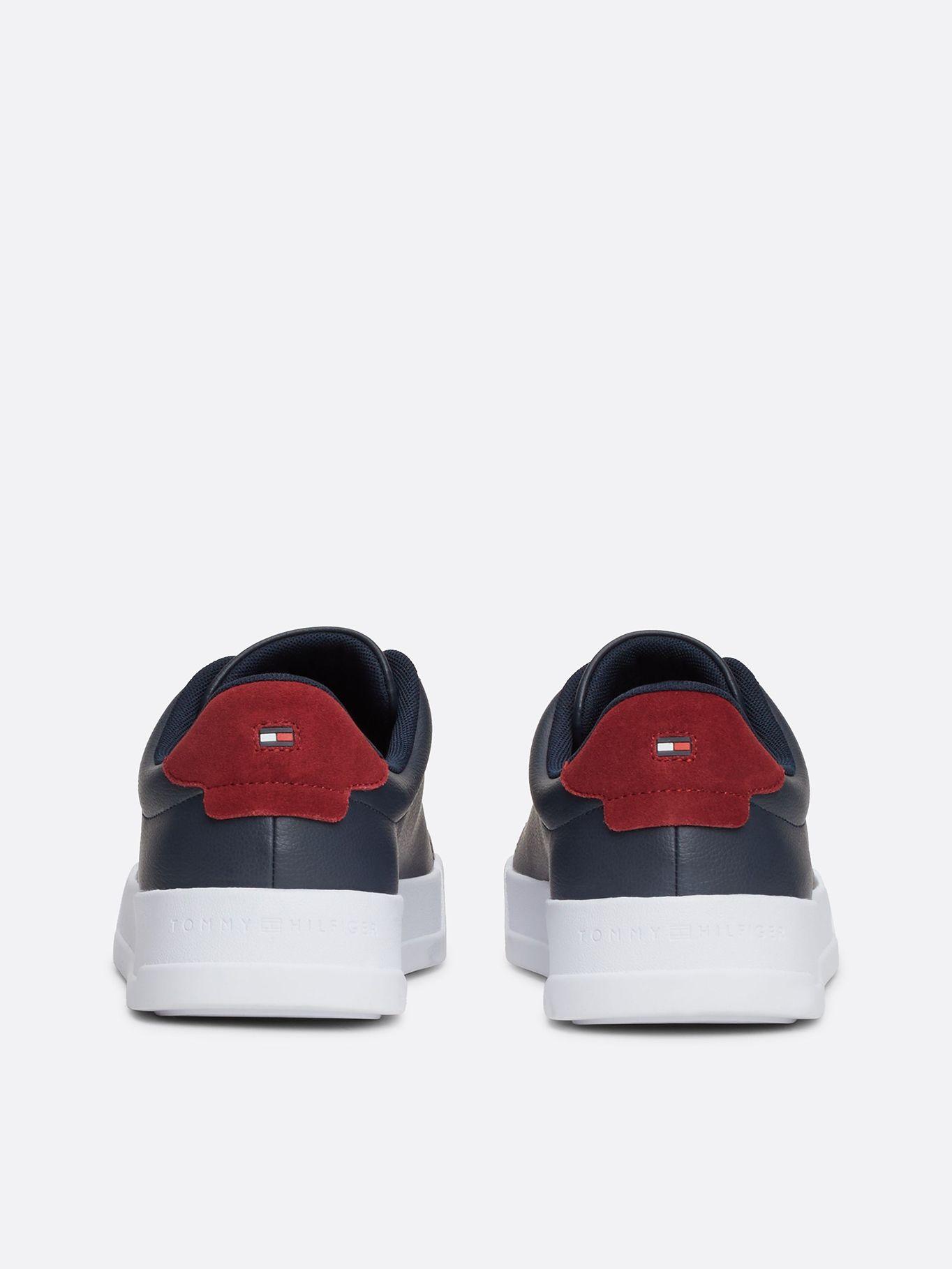 Zapatillas Court De Cuero Con Logo Azul Tommy Hilfiger-7
